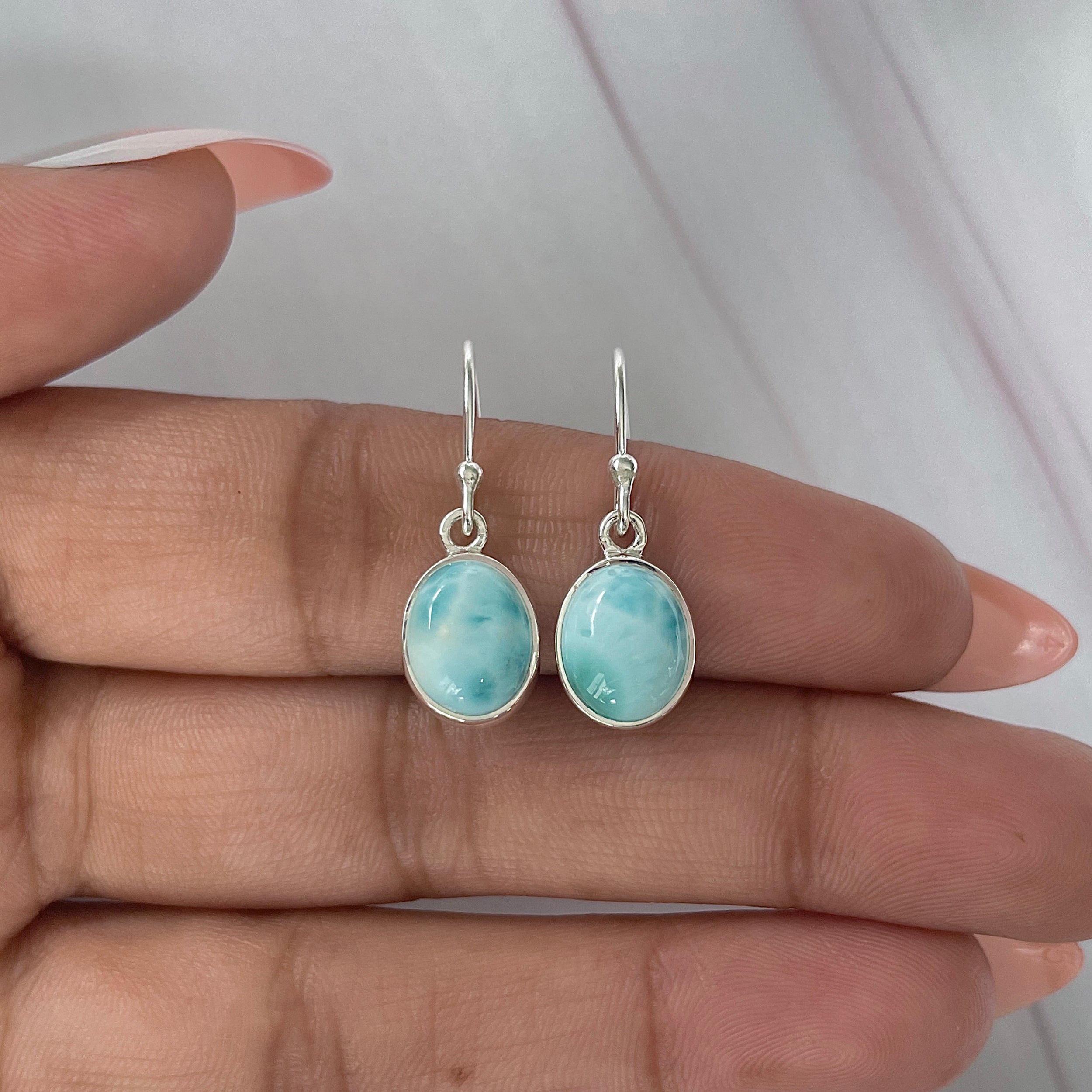 Larimar Earring-(LAR-E-2074.)