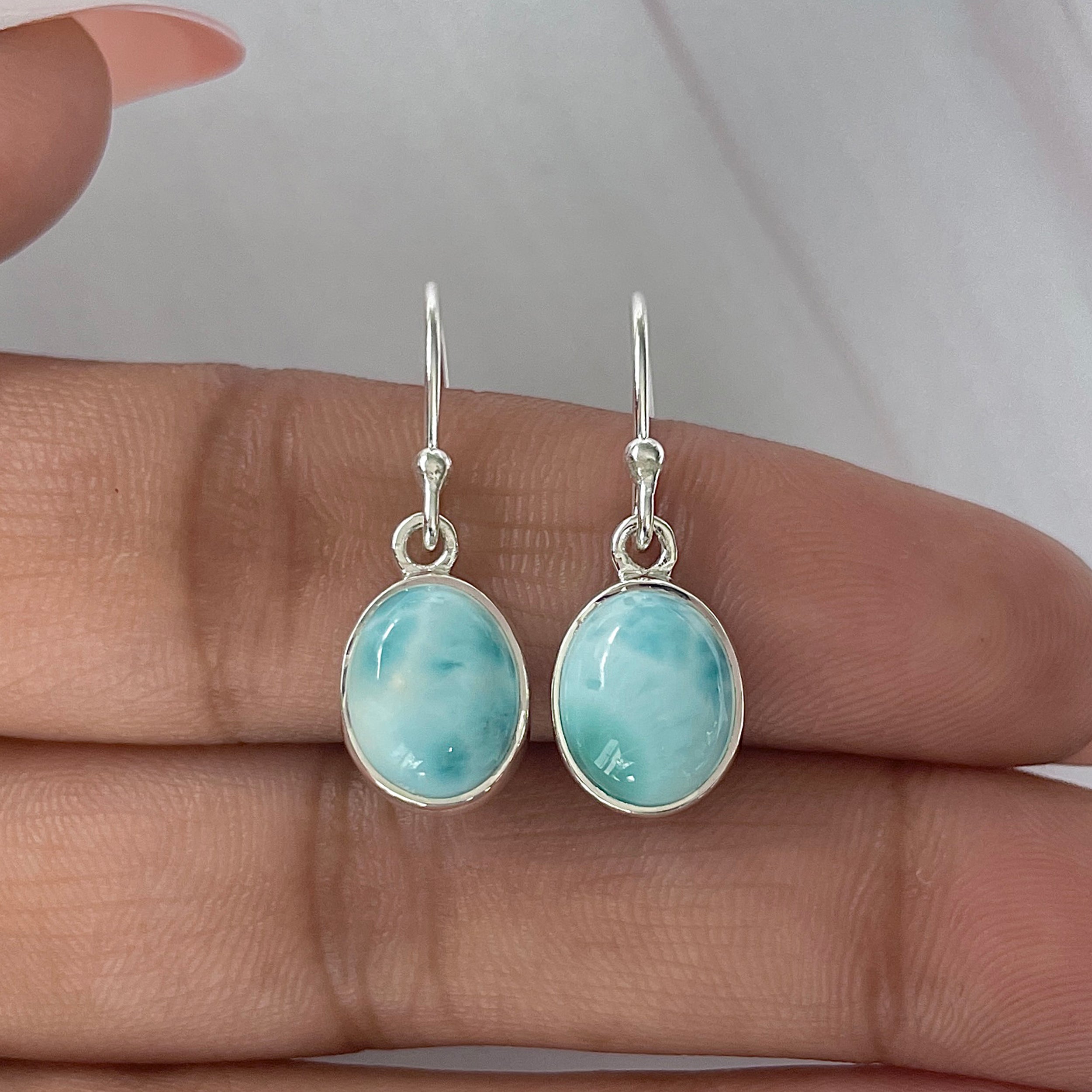 Larimar Earring-(LAR-E-2074.)