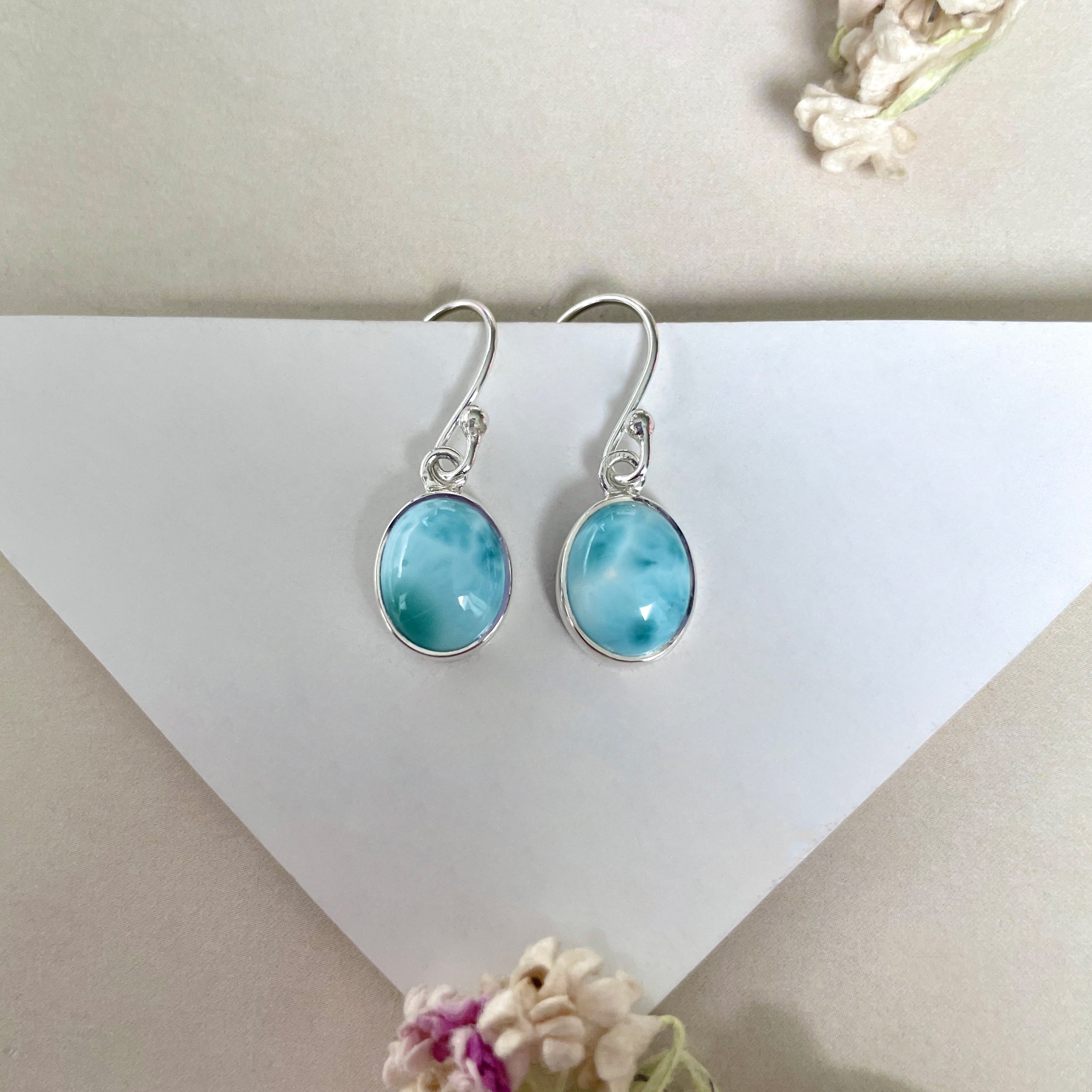 Larimar Earring-(LAR-E-2074.)