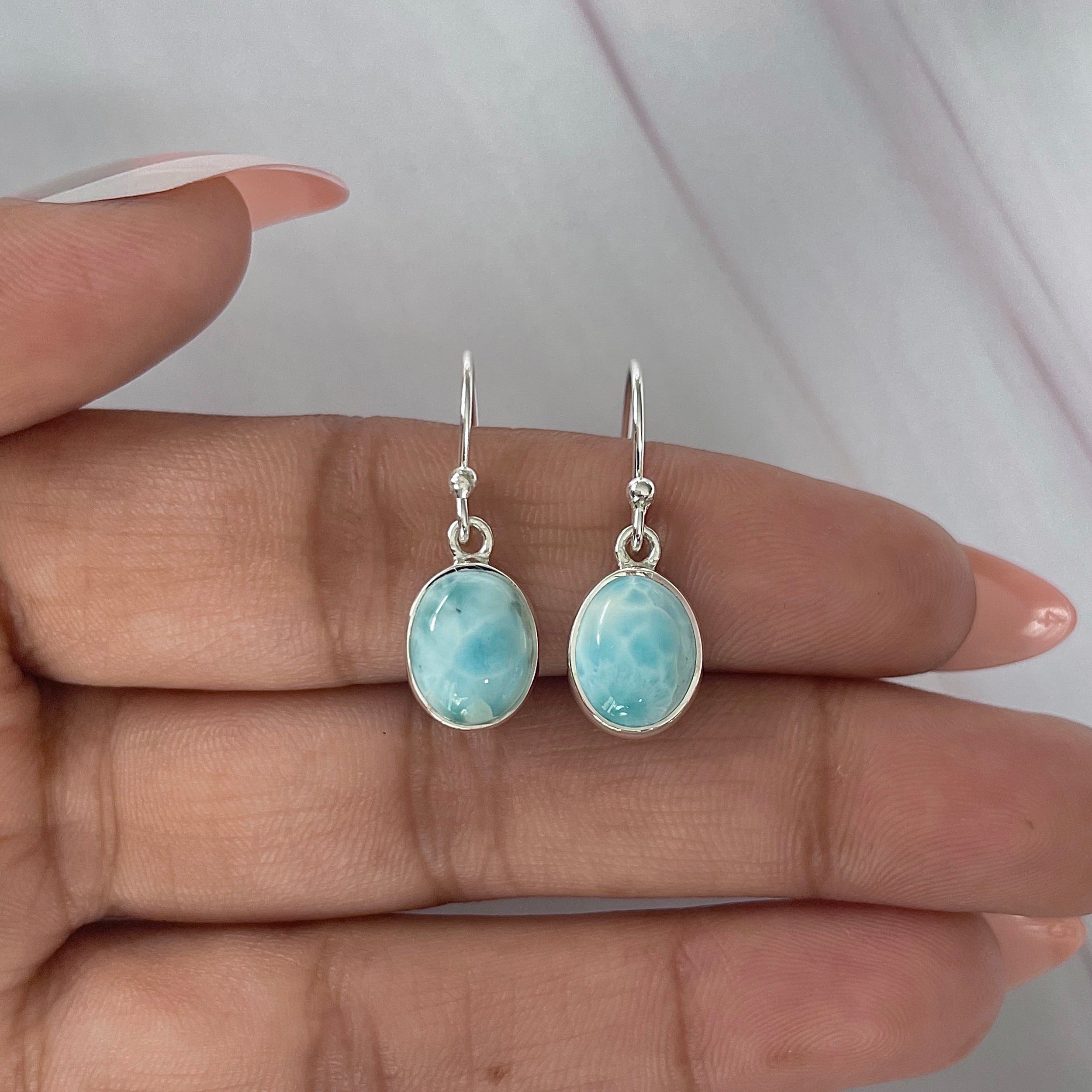 Larimar Earring-(LAR-E-2075.)