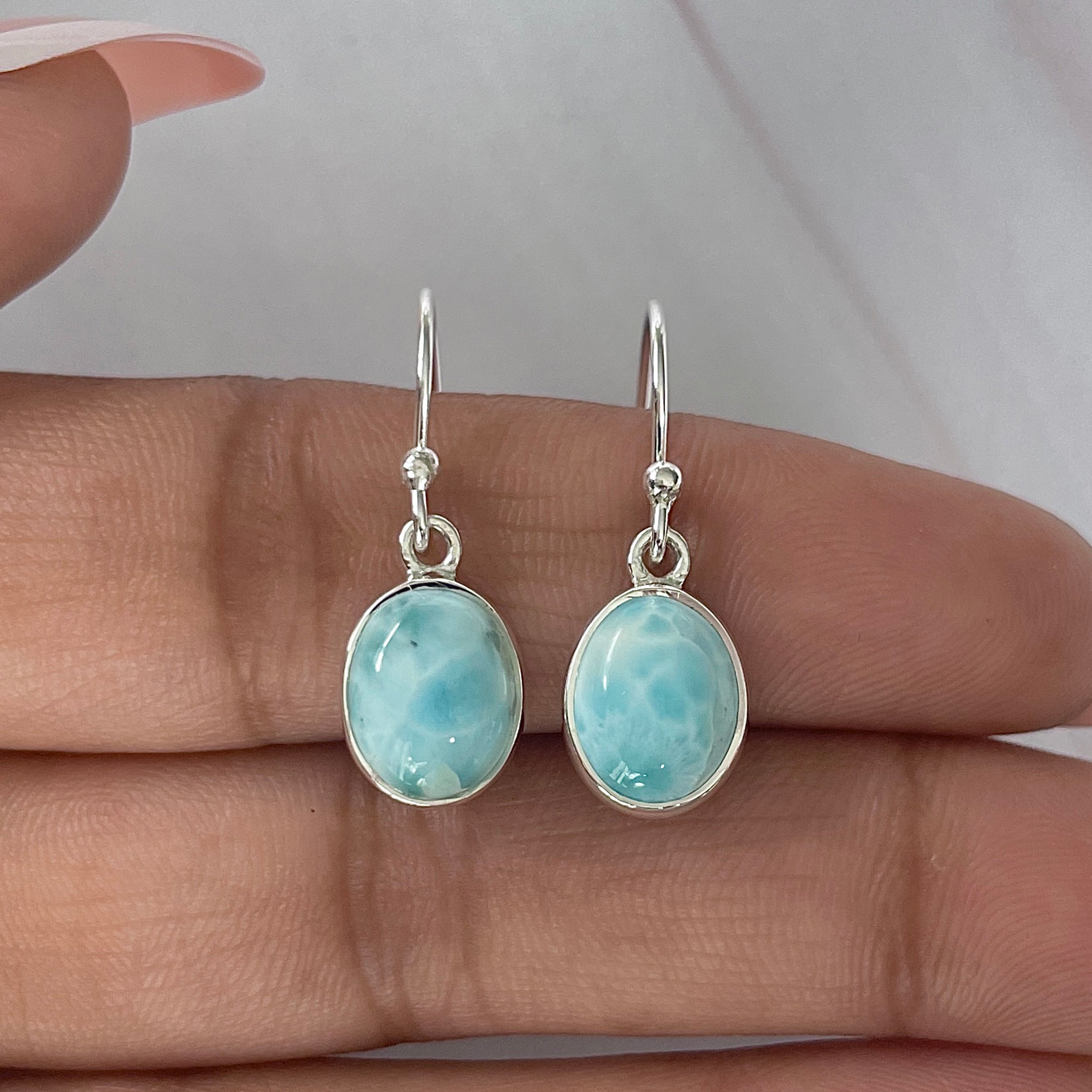Larimar Earring-(LAR-E-2075.)