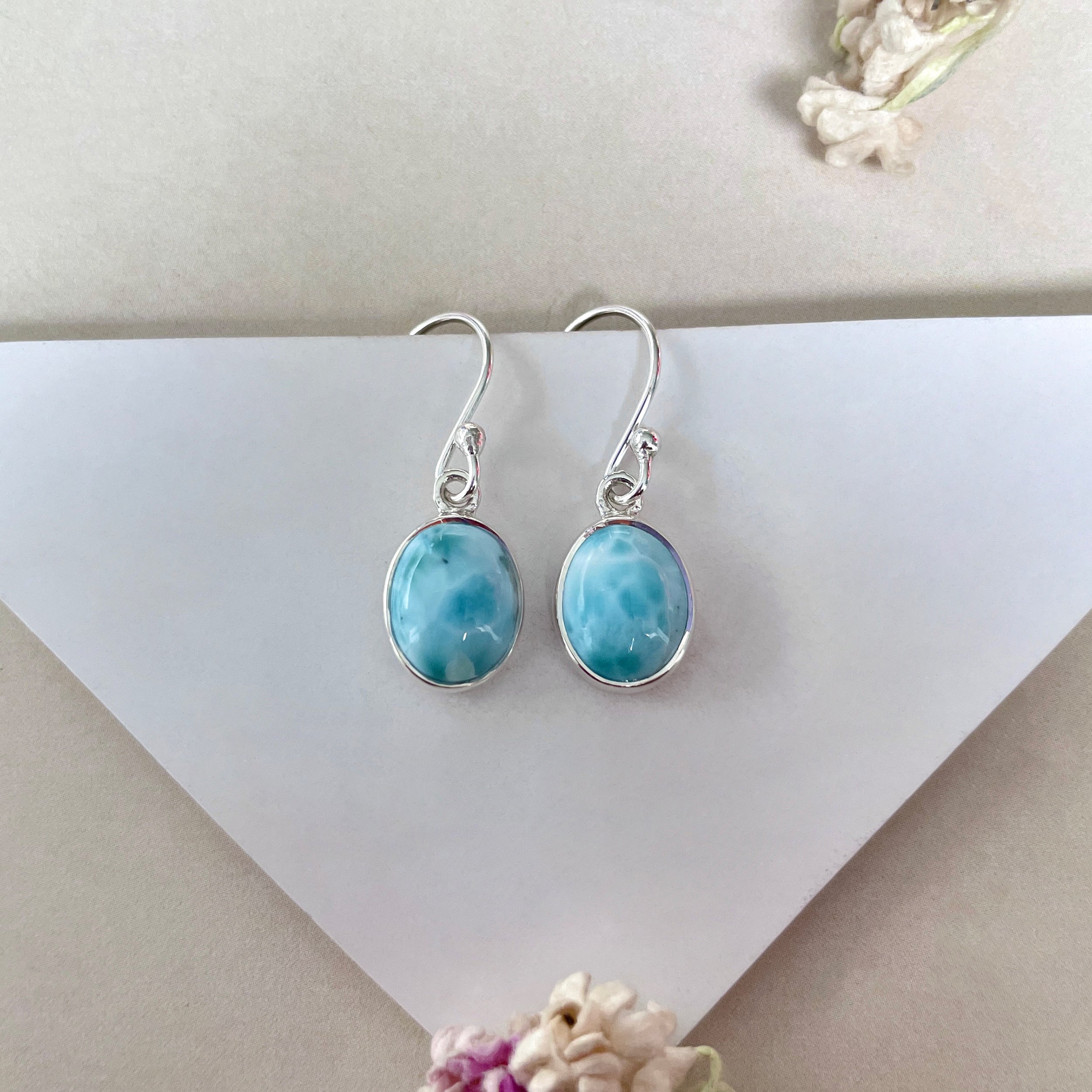 Larimar Earring-(LAR-E-2075.)