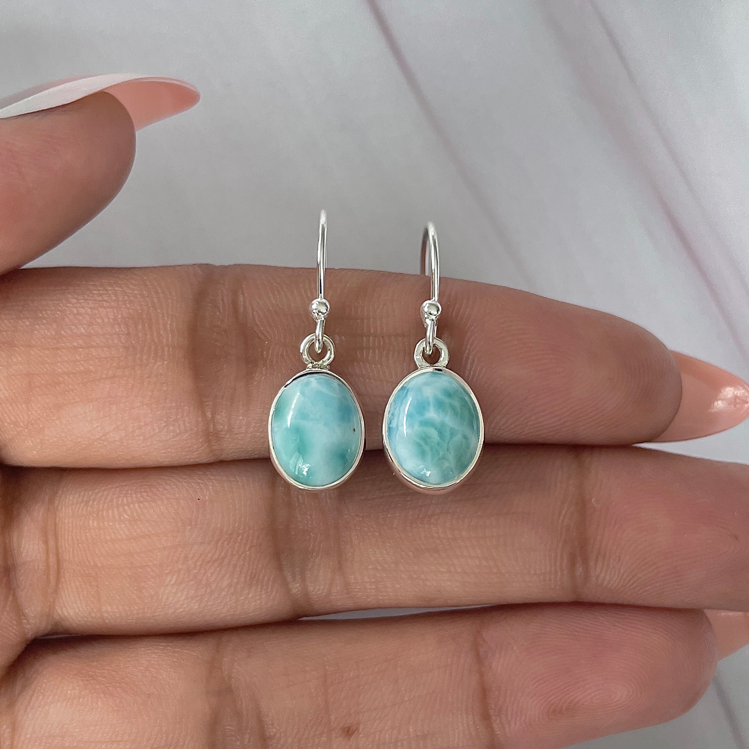 Larimar Earring-(LAR-E-2076.)