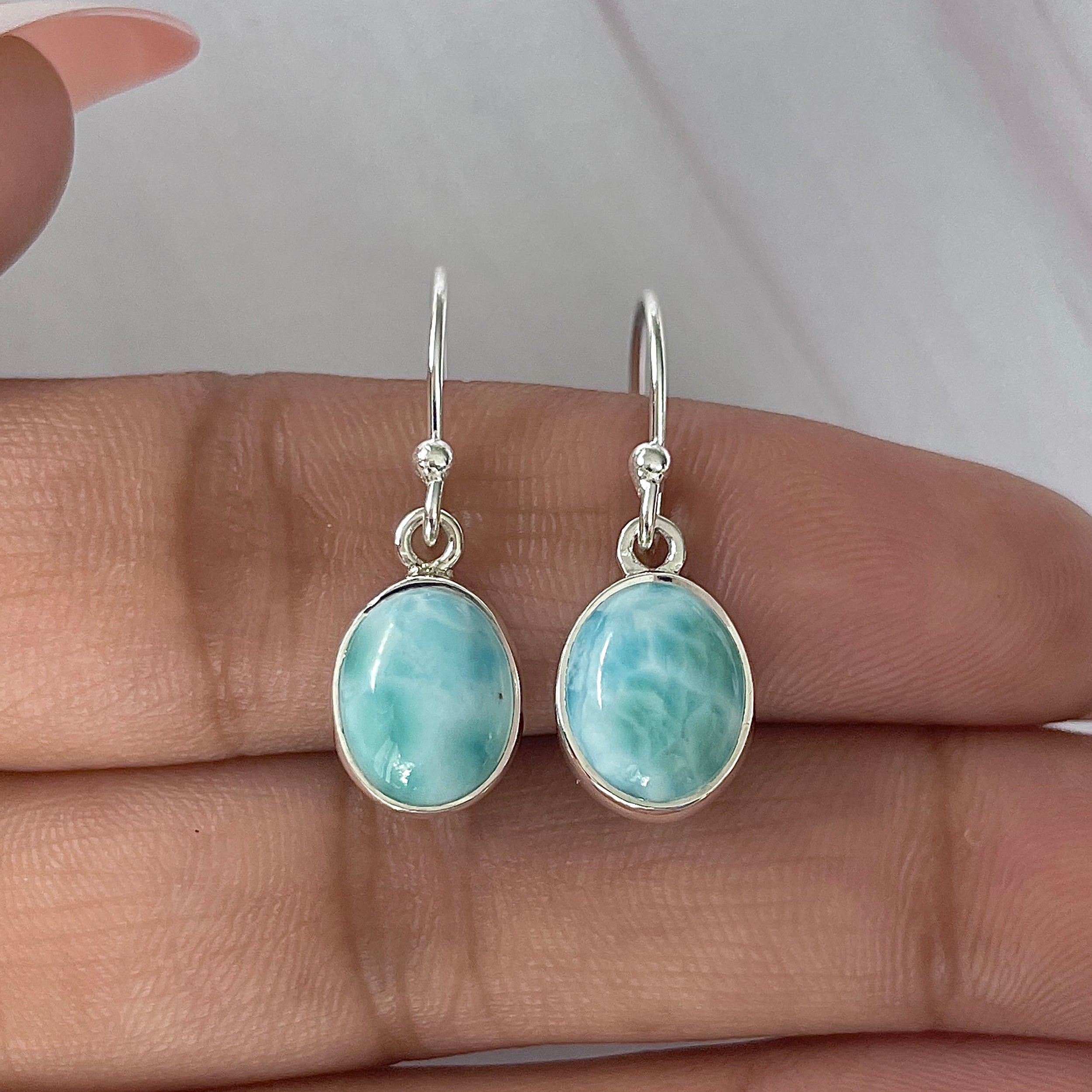 Larimar Earring-(LAR-E-2076.)