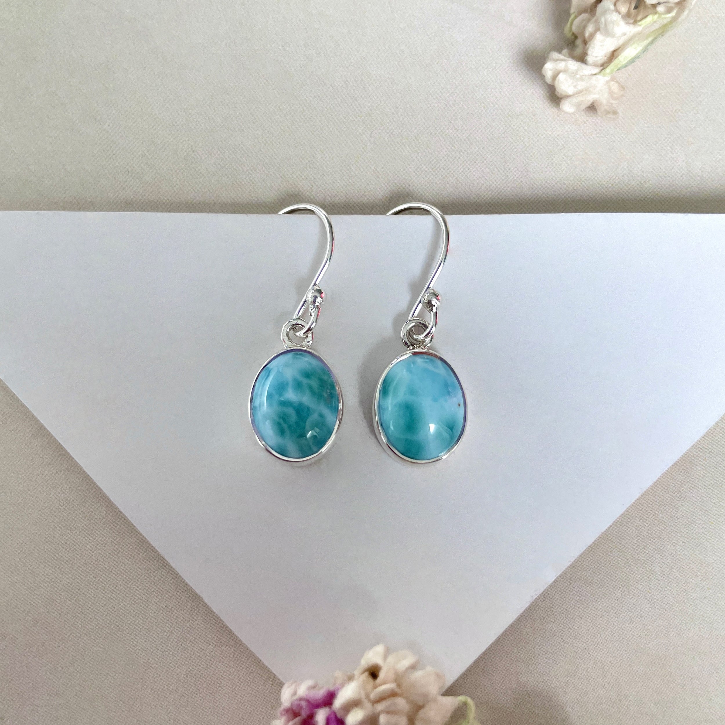 Larimar Earring-(LAR-E-2076.)