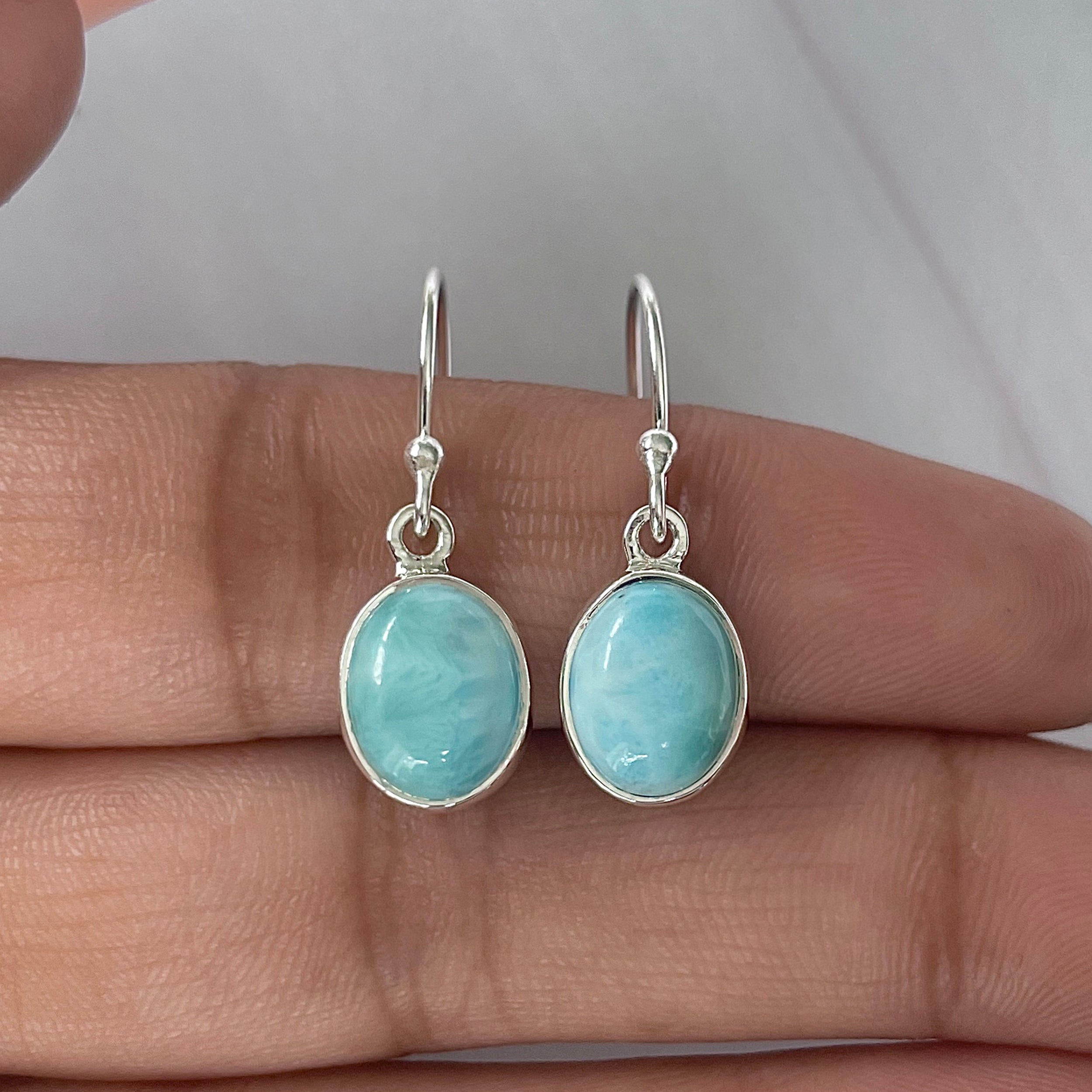 Larimar Earring-(LAR-E-2077.)