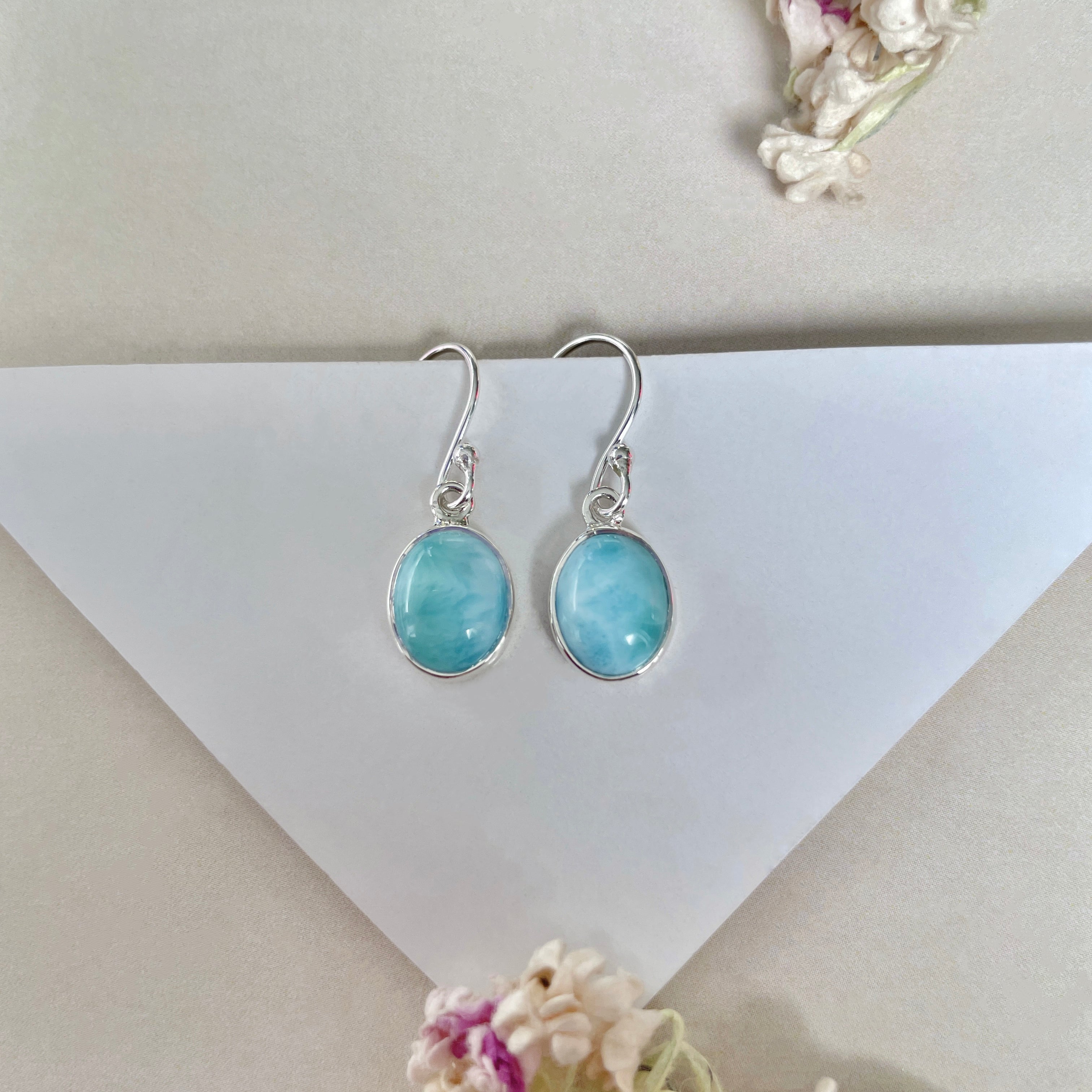 Larimar Earring-(LAR-E-2077.)