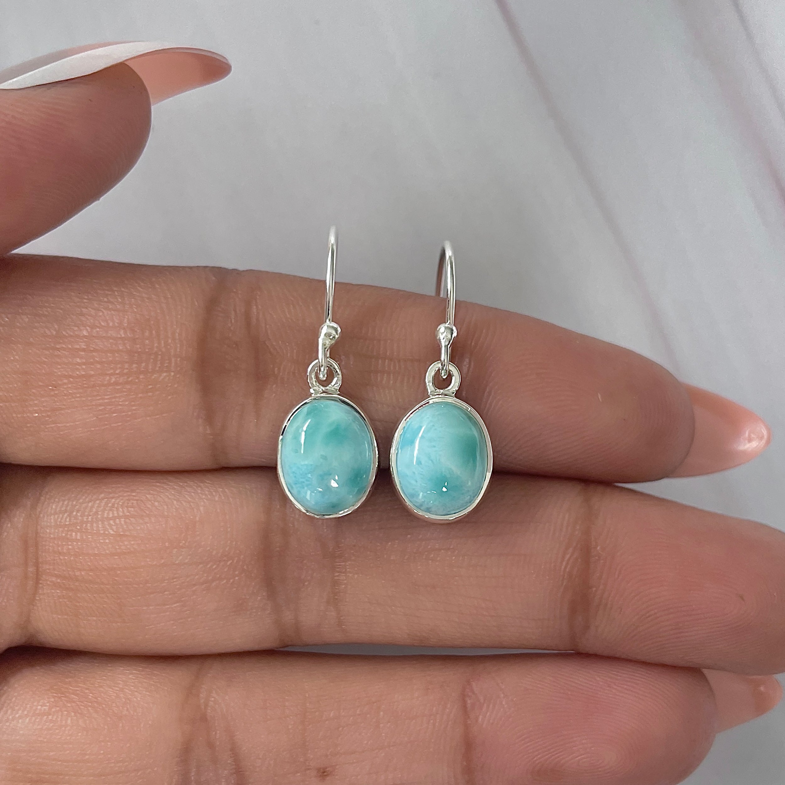 Larimar Earring-(LAR-E-2078.)
