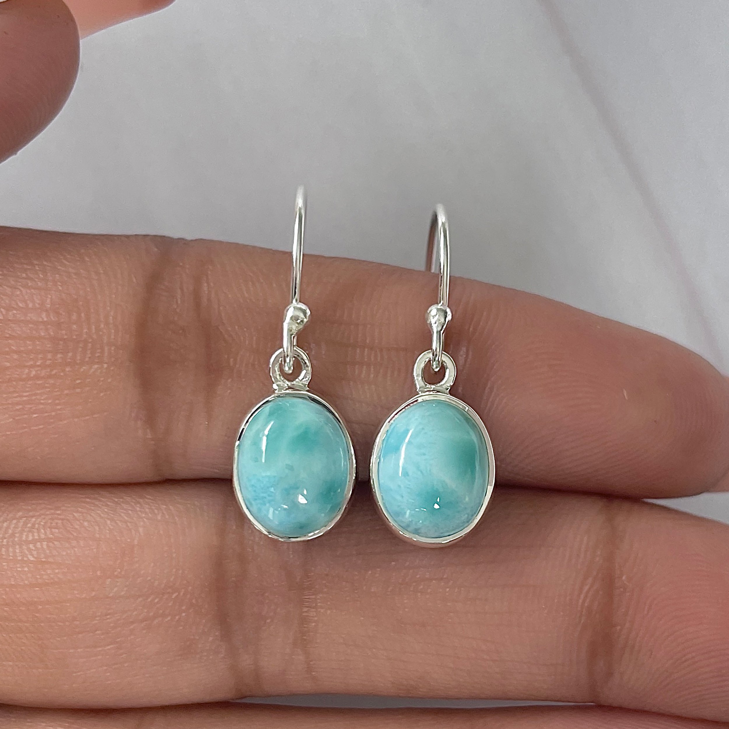 Larimar Earring-(LAR-E-2078.)