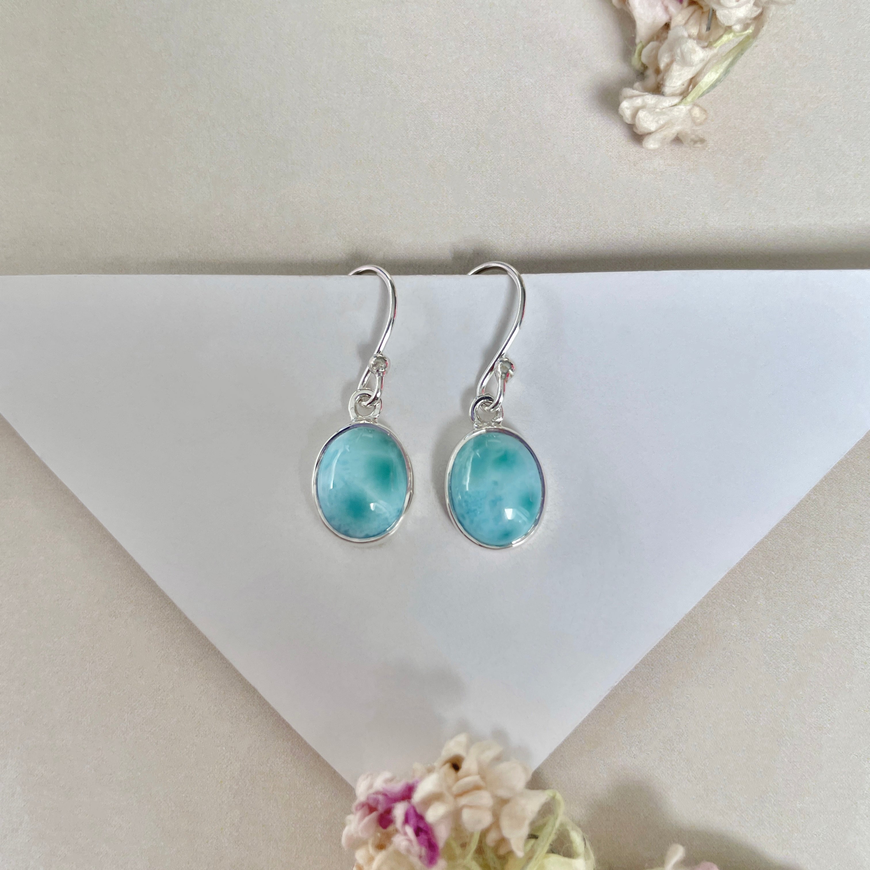 Larimar Earring-(LAR-E-2078.)