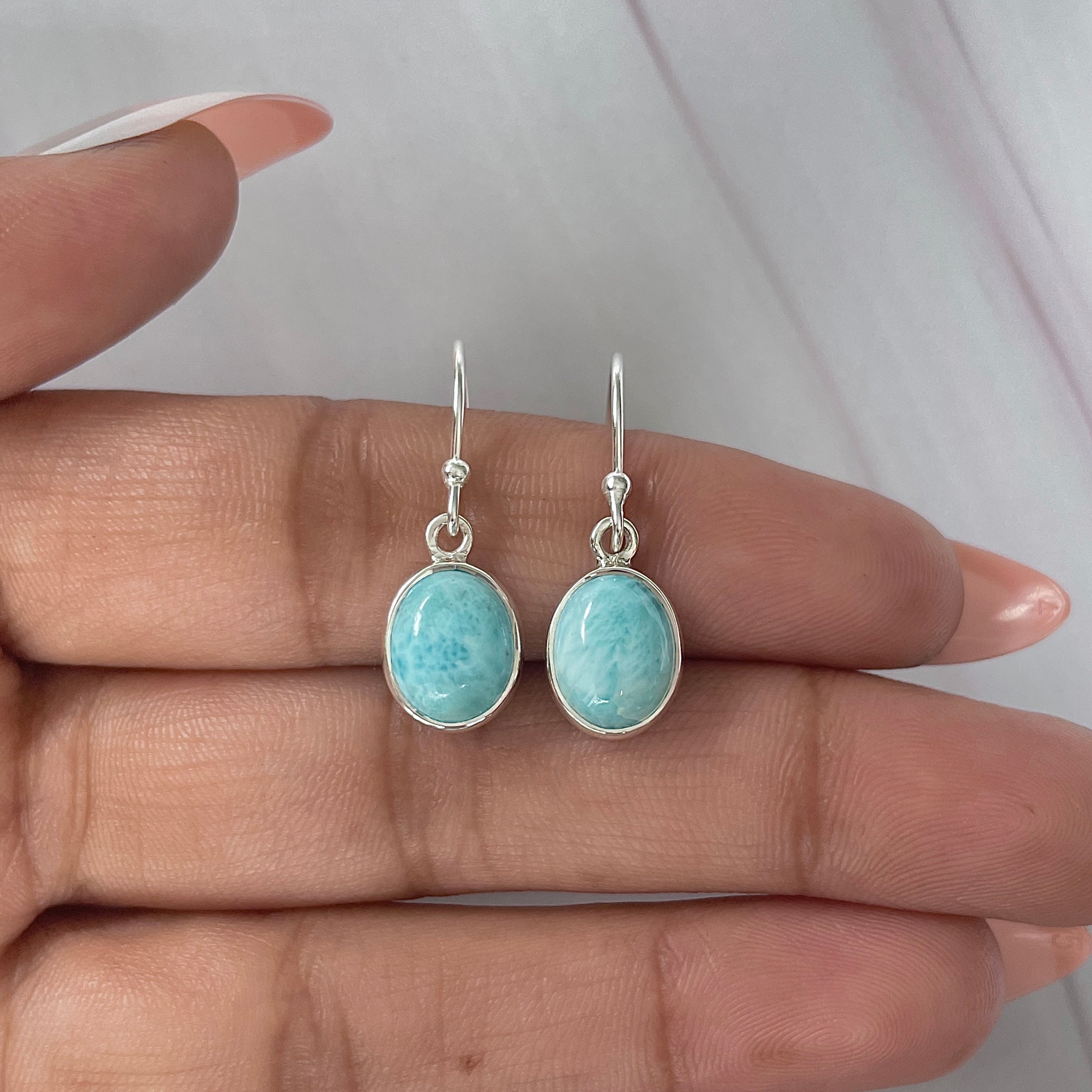 Larimar Earring-(LAR-E-2079.)