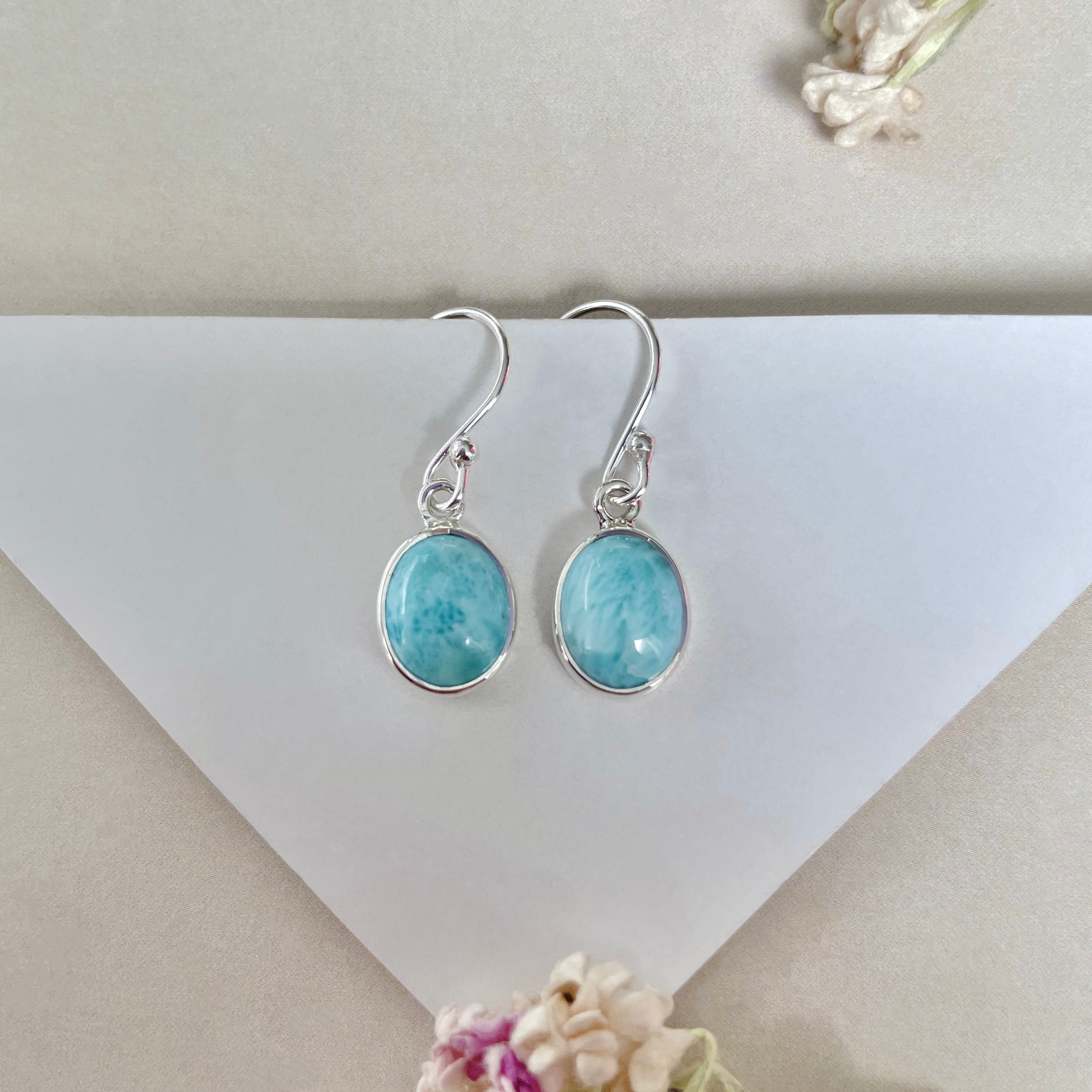 Larimar Earring-(LAR-E-2079.)