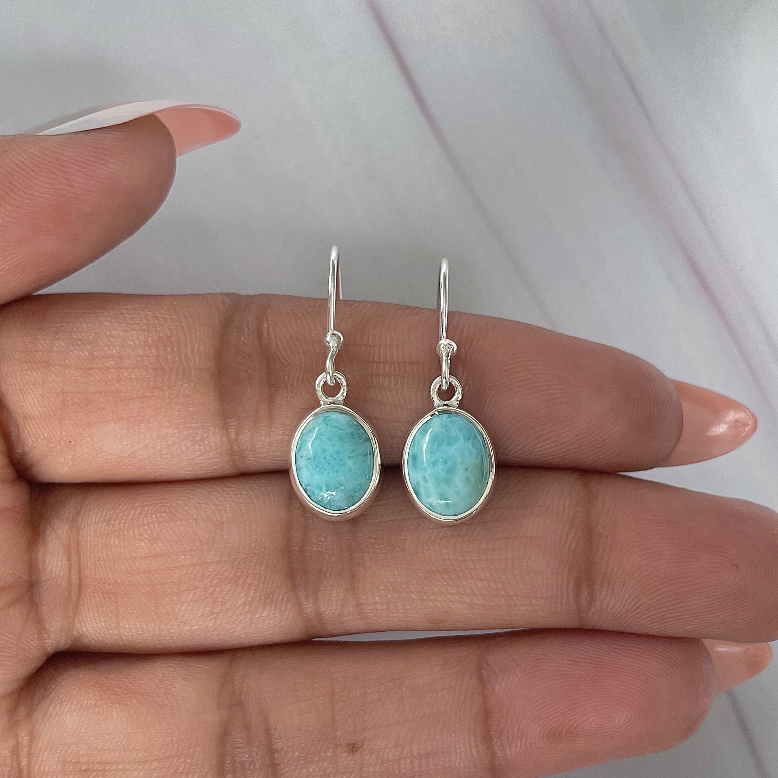 Larimar Earring-(LAR-E-2080.)