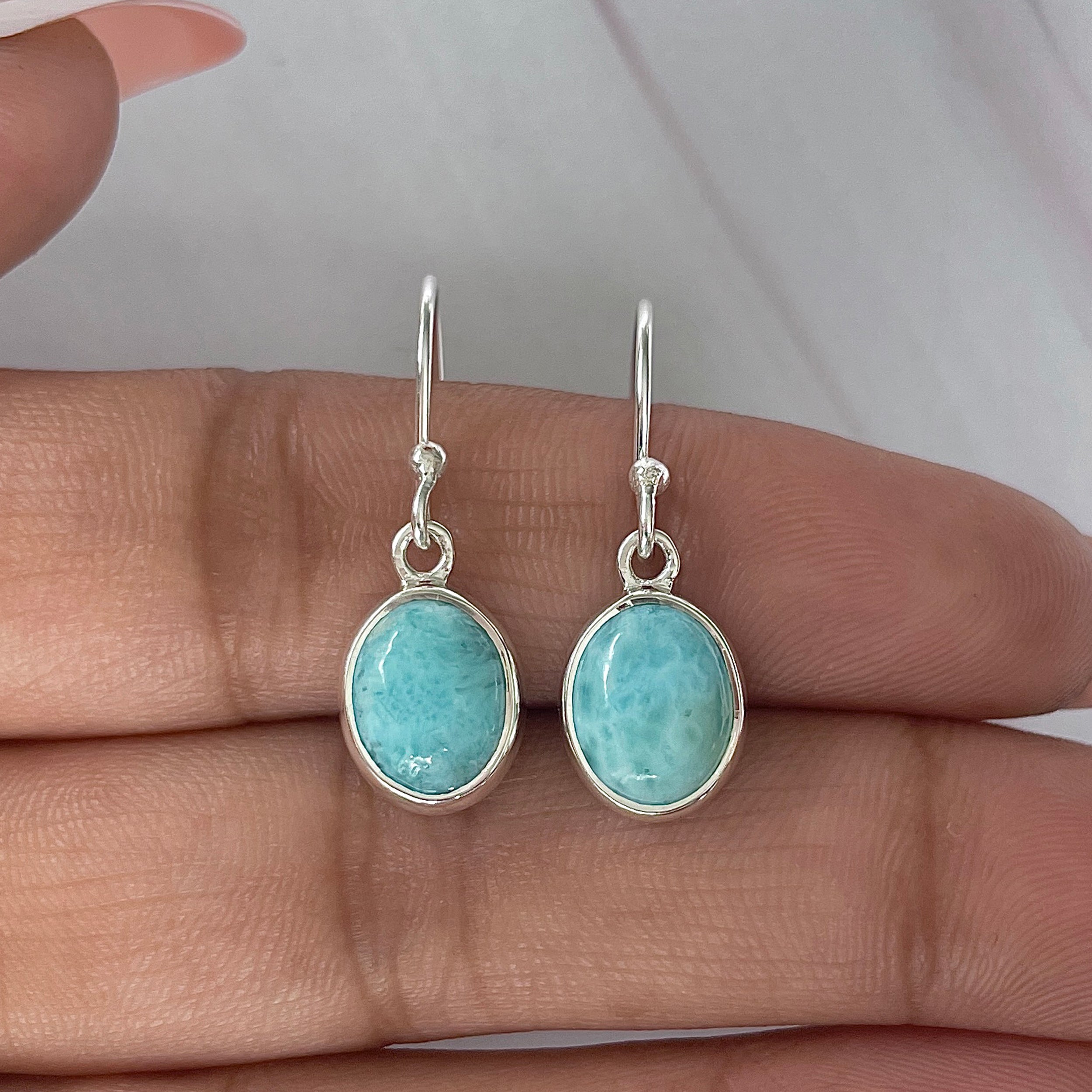 Larimar Earring-(LAR-E-2080.)