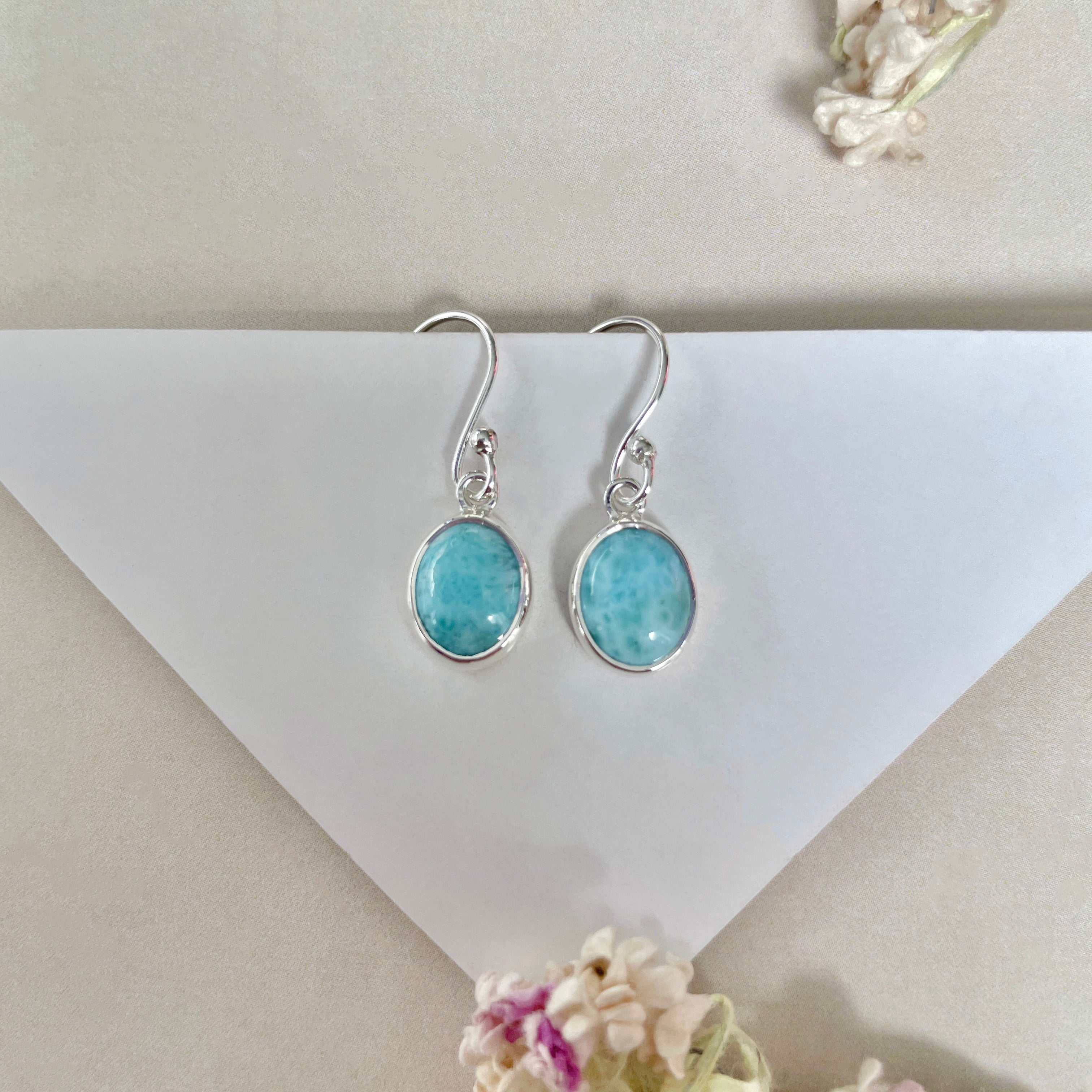 Larimar Earring-(LAR-E-2080.)