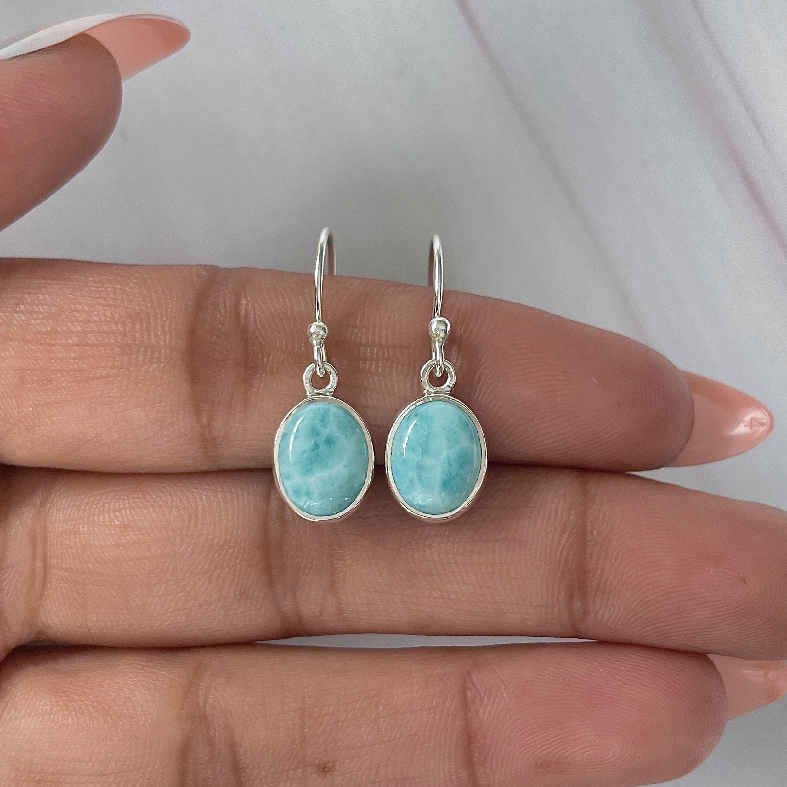 Larimar Earring-(LAR-E-2081.)