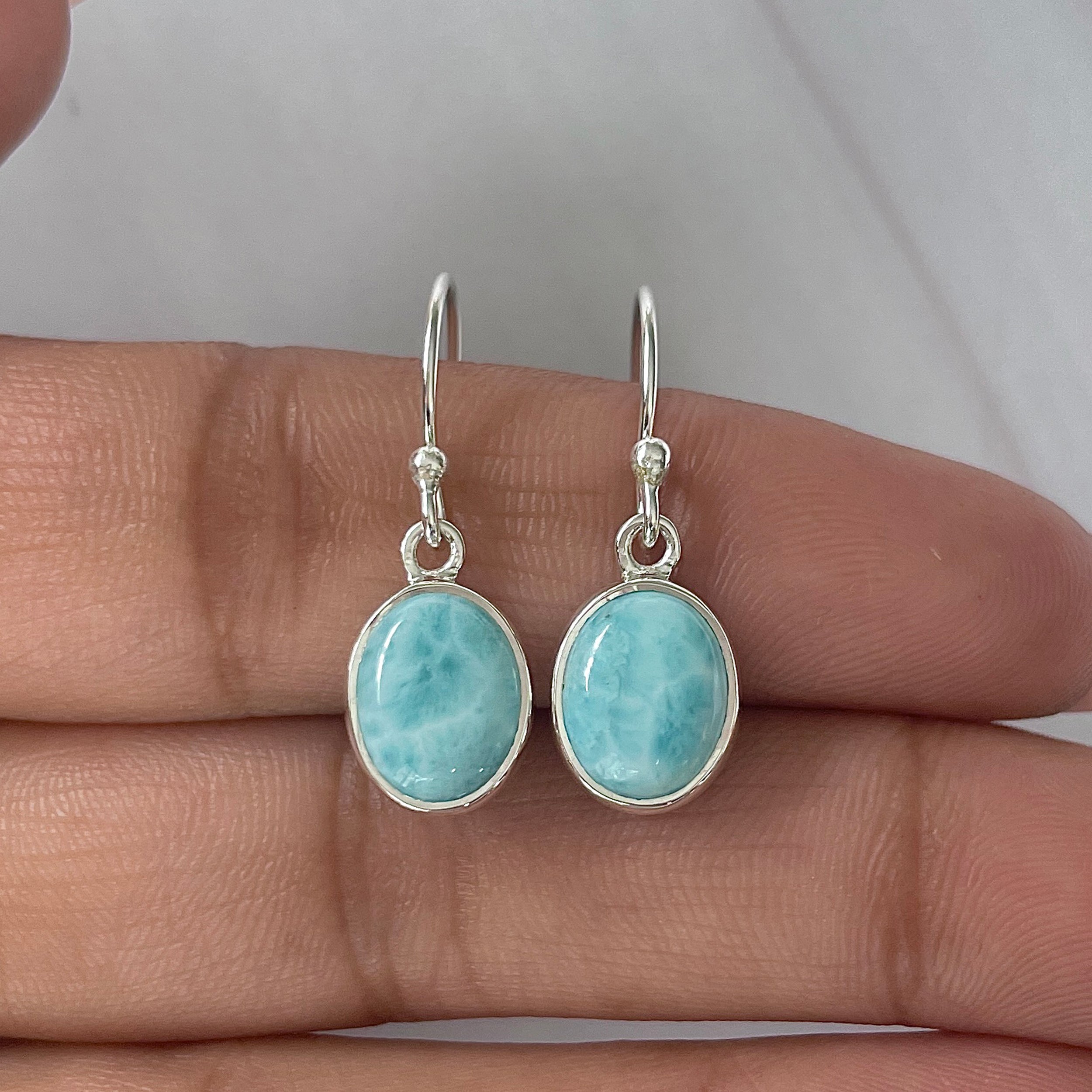 Larimar Earring-(LAR-E-2081.)