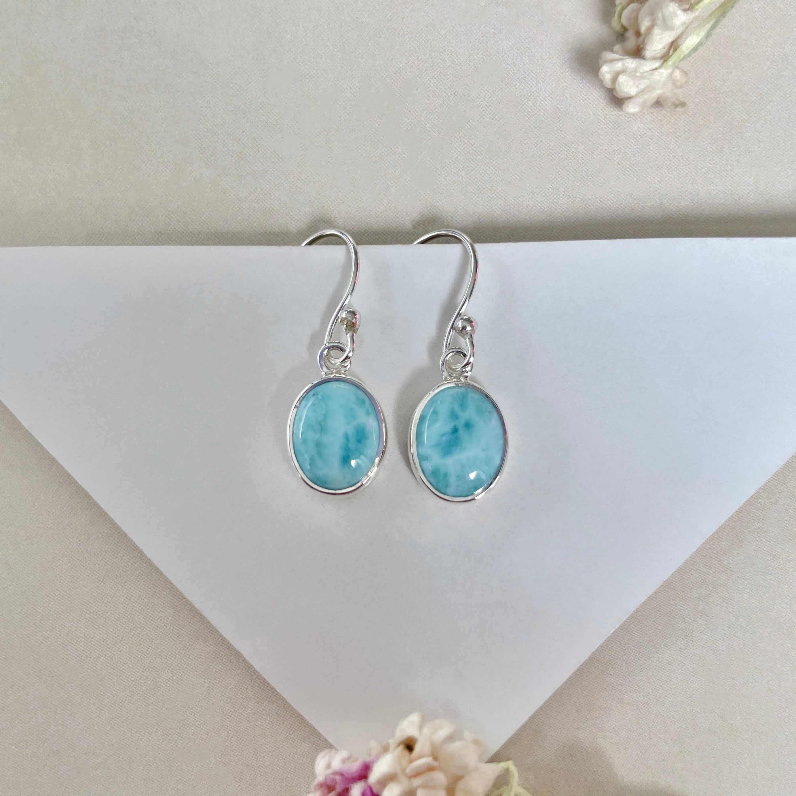 Larimar Earring-(LAR-E-2081.)