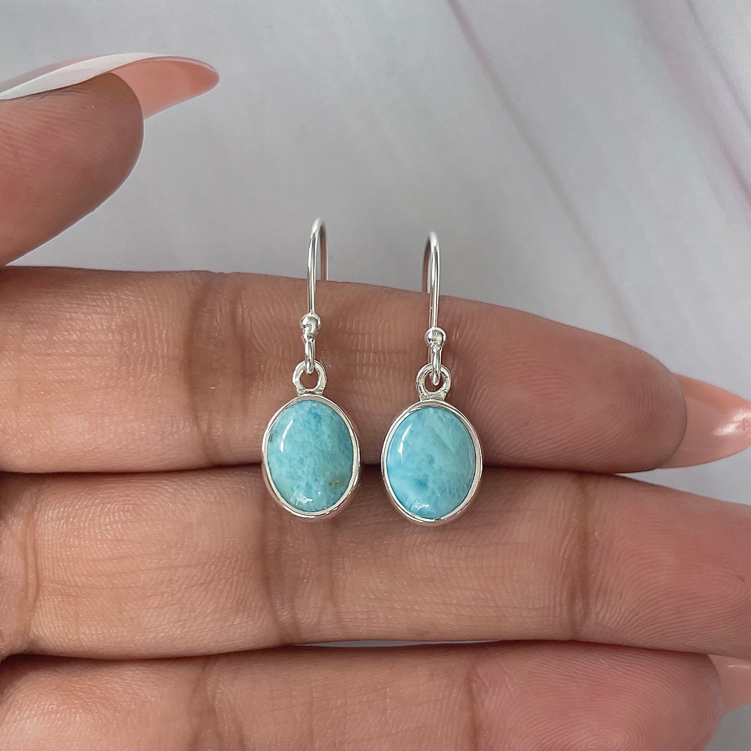 Larimar Earring-(LAR-E-2083.)