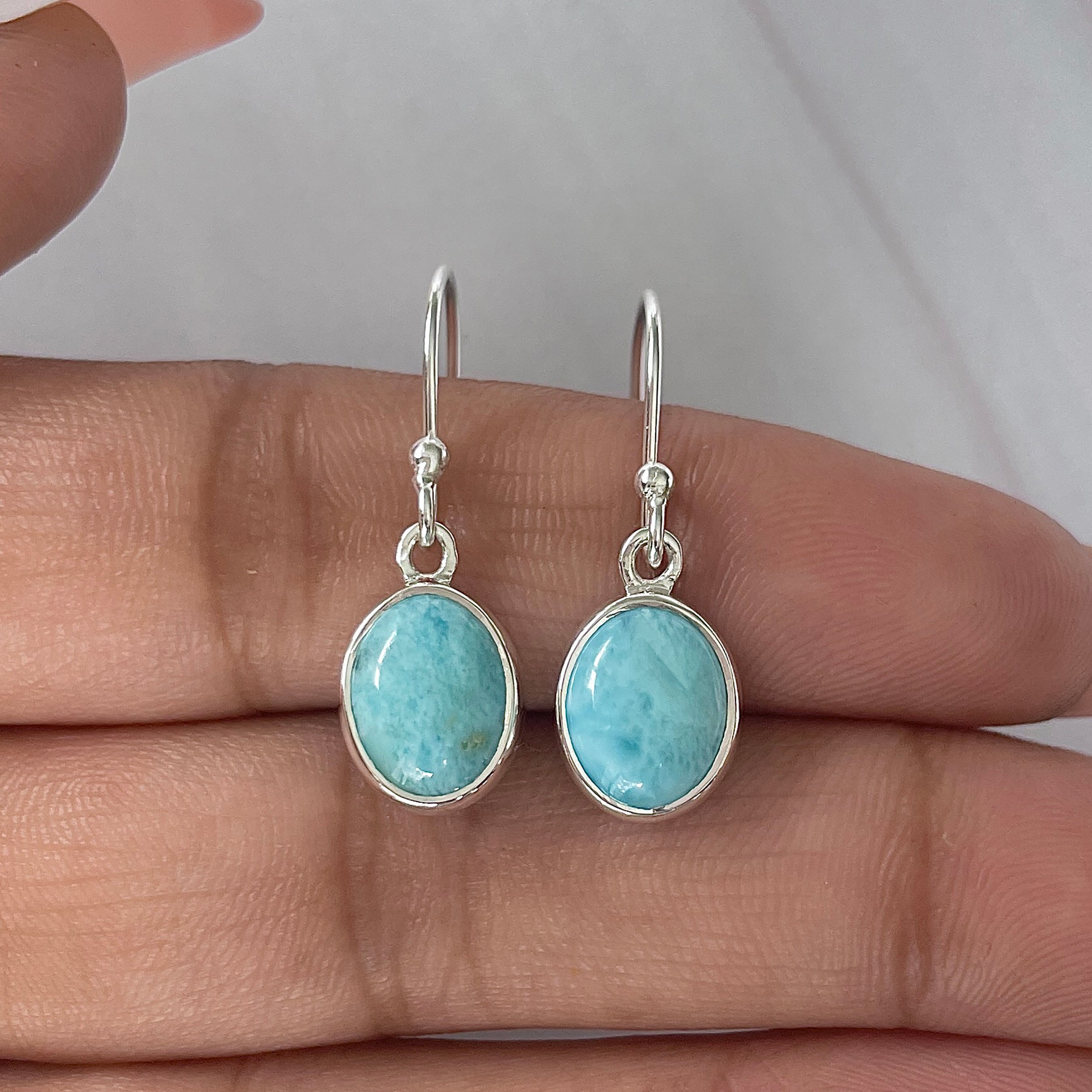 Larimar Earring-(LAR-E-2083.)