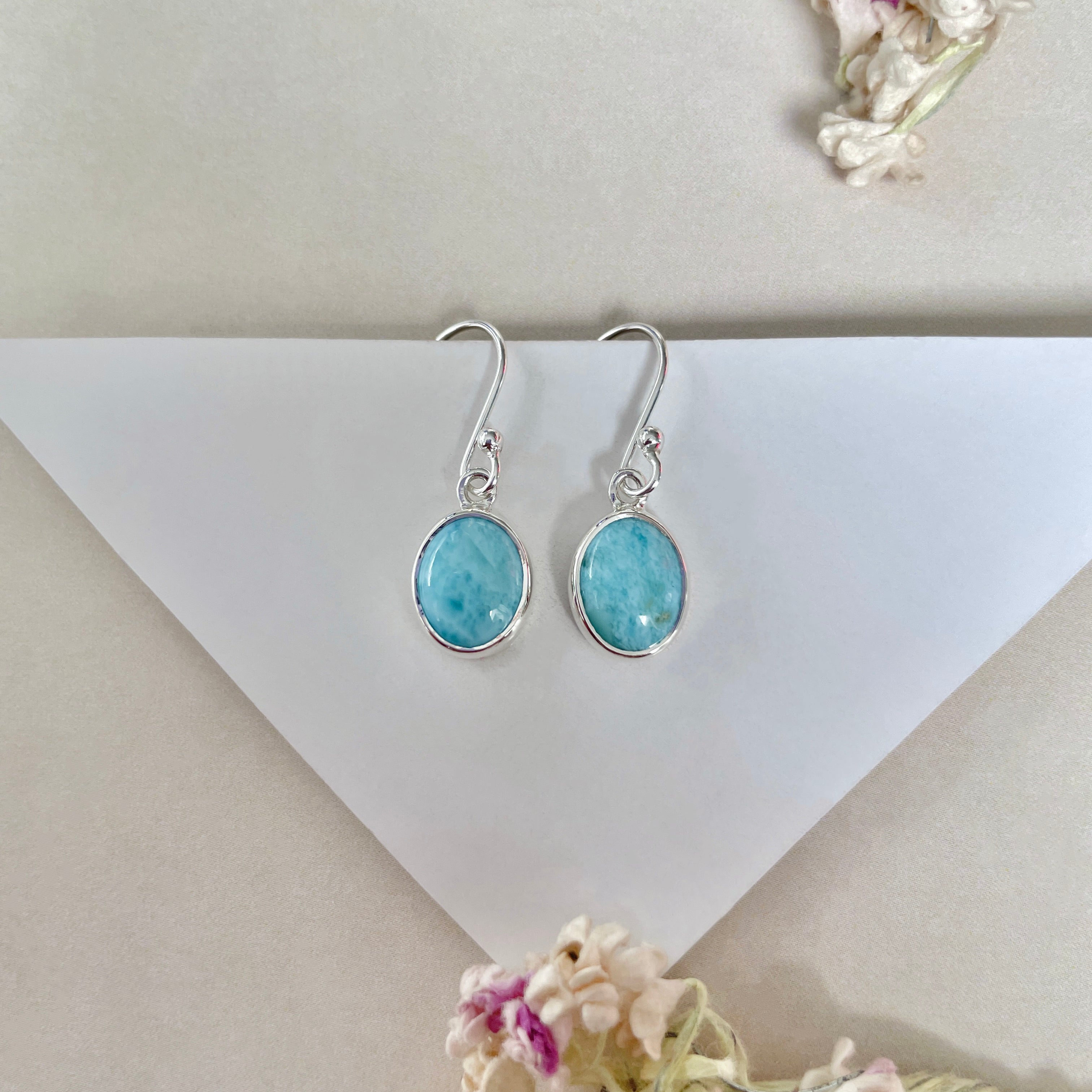 Larimar Earring-(LAR-E-2083.)
