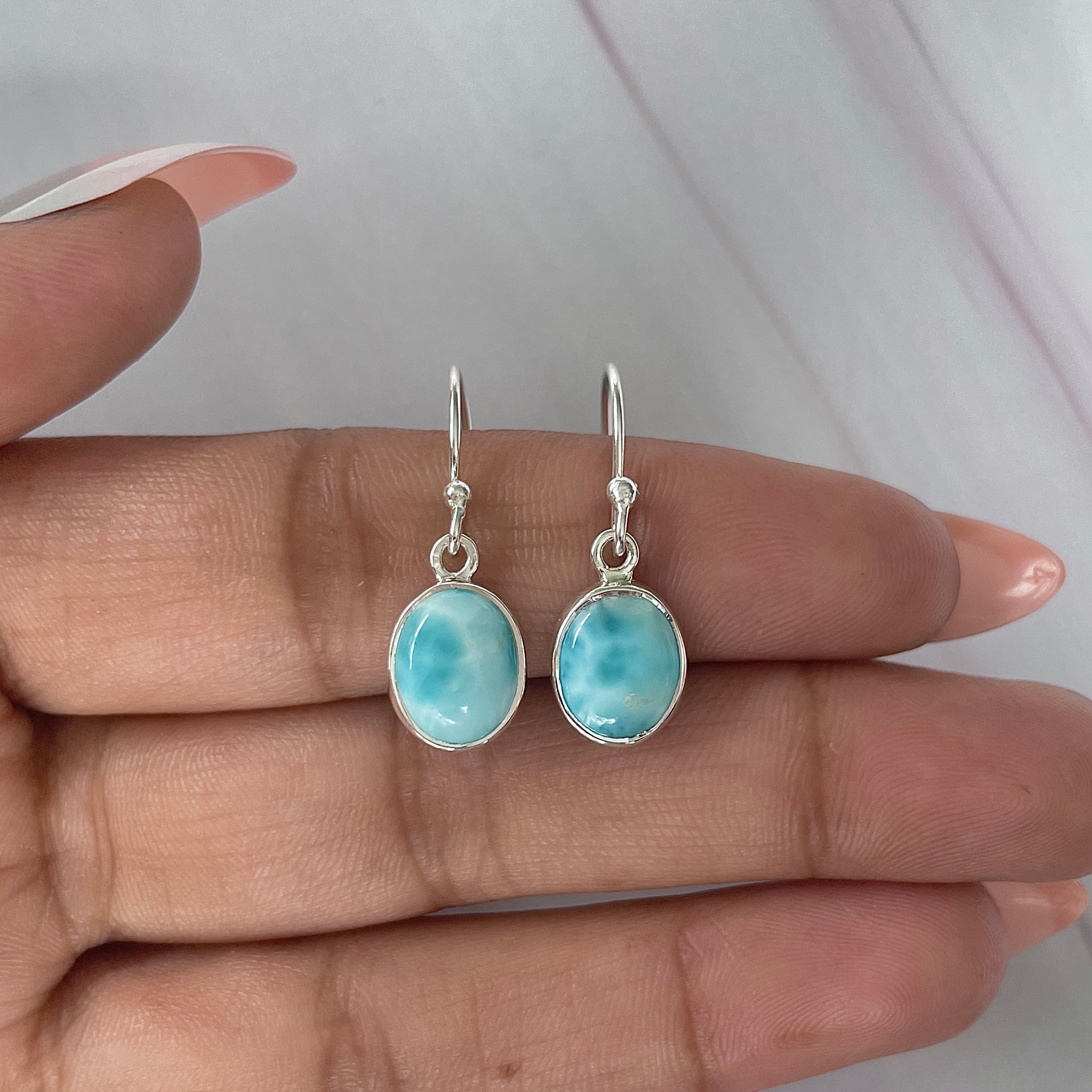 Larimar Earring-(LAR-E-2084.)