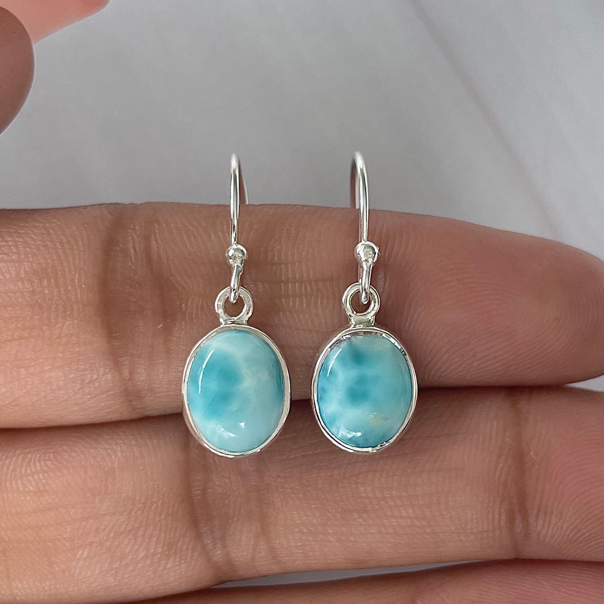 Larimar Earring-(LAR-E-2084.)