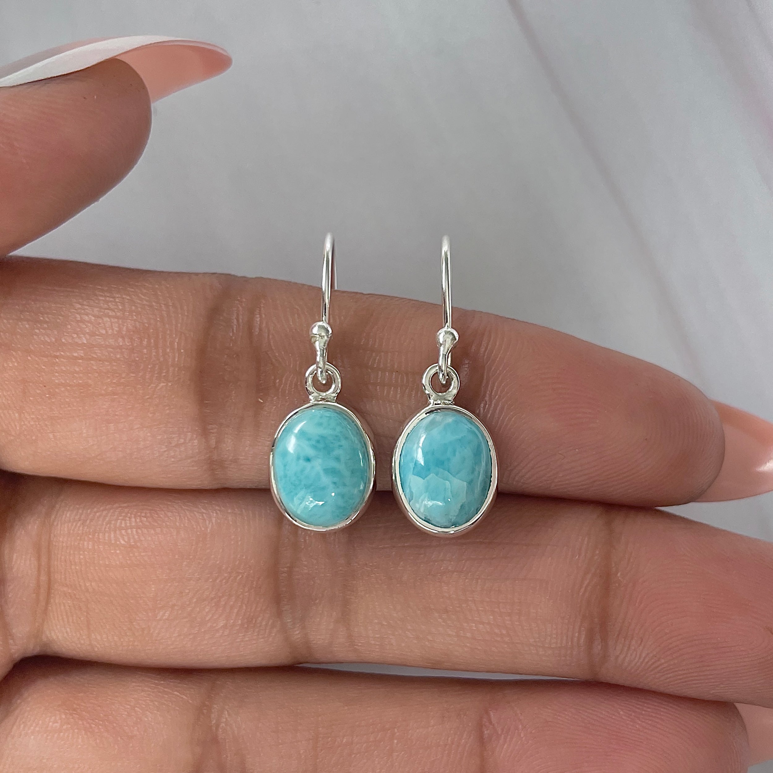 Larimar Earring-(LAR-E-2085.)