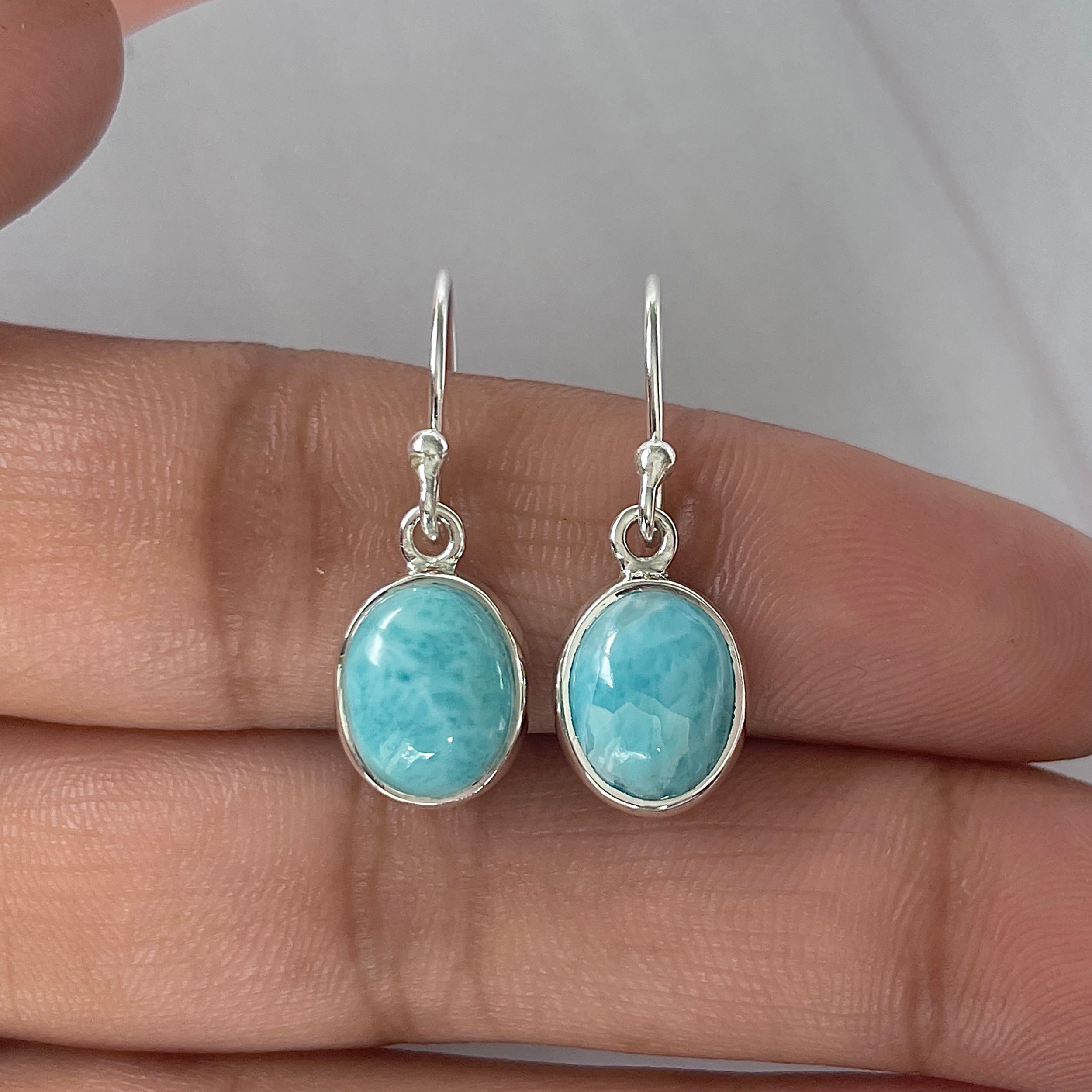 Larimar Earring-(LAR-E-2085.)