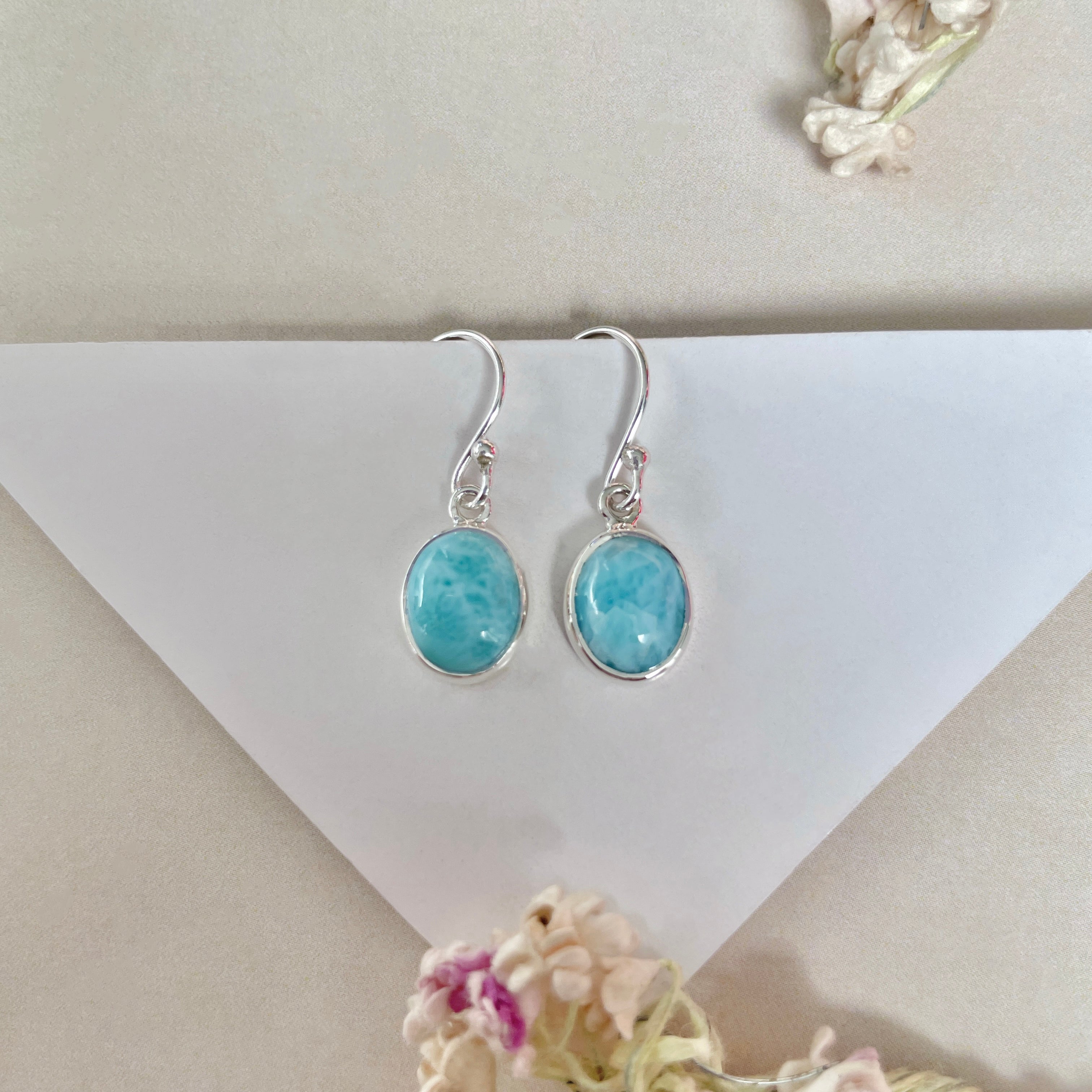 Larimar Earring-(LAR-E-2085.)