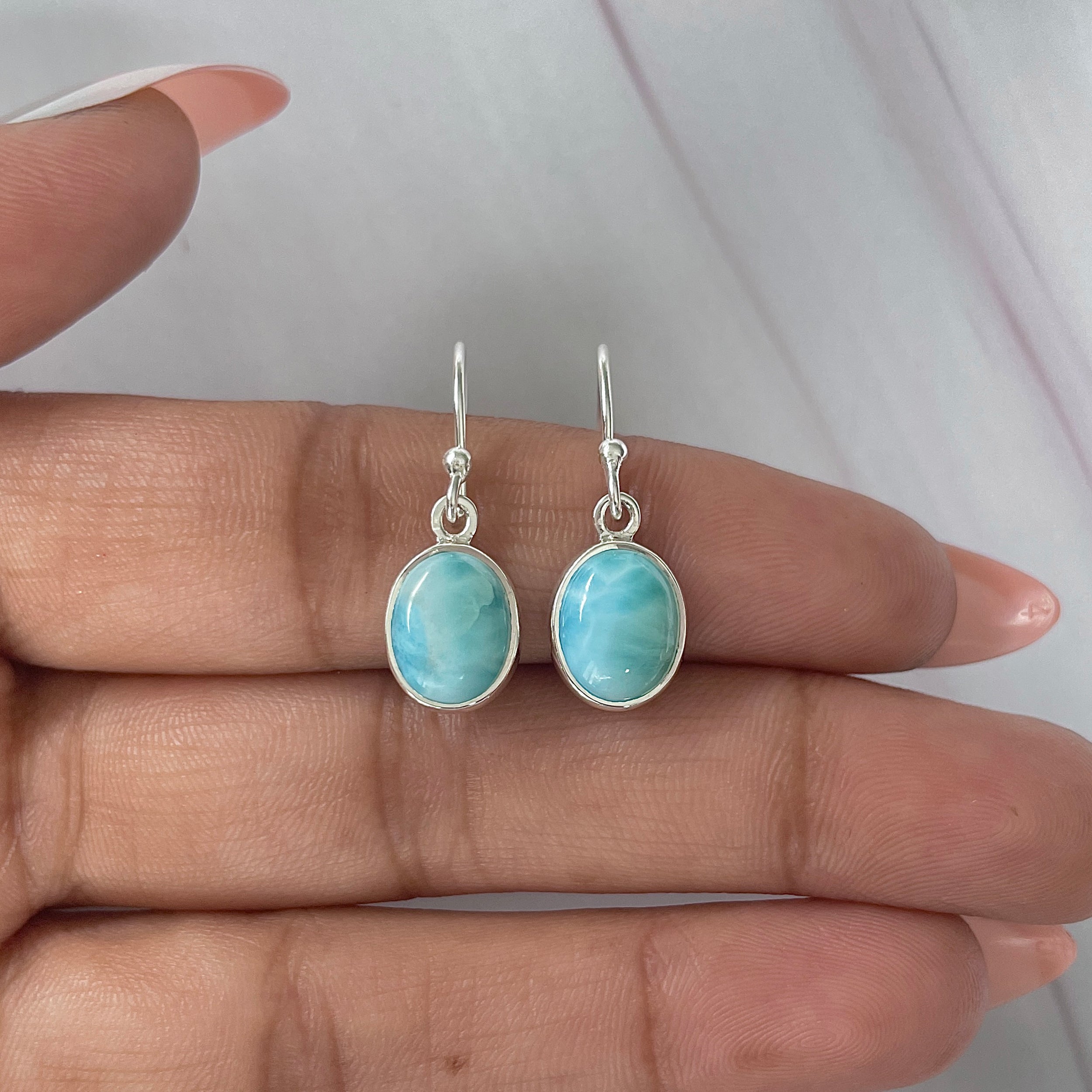 Larimar Earring-(LAR-E-2086.)