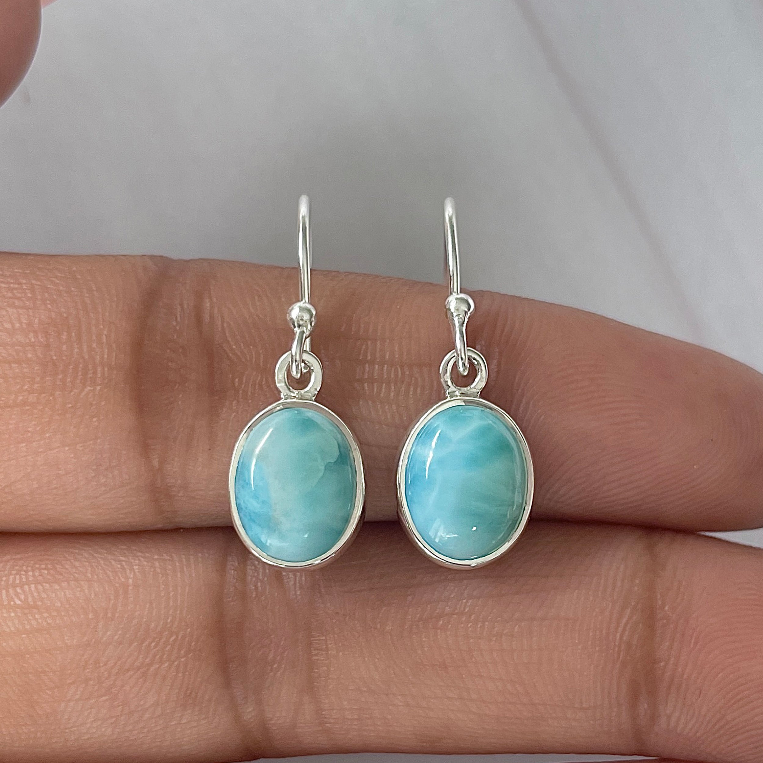Larimar Earring-(LAR-E-2086.)