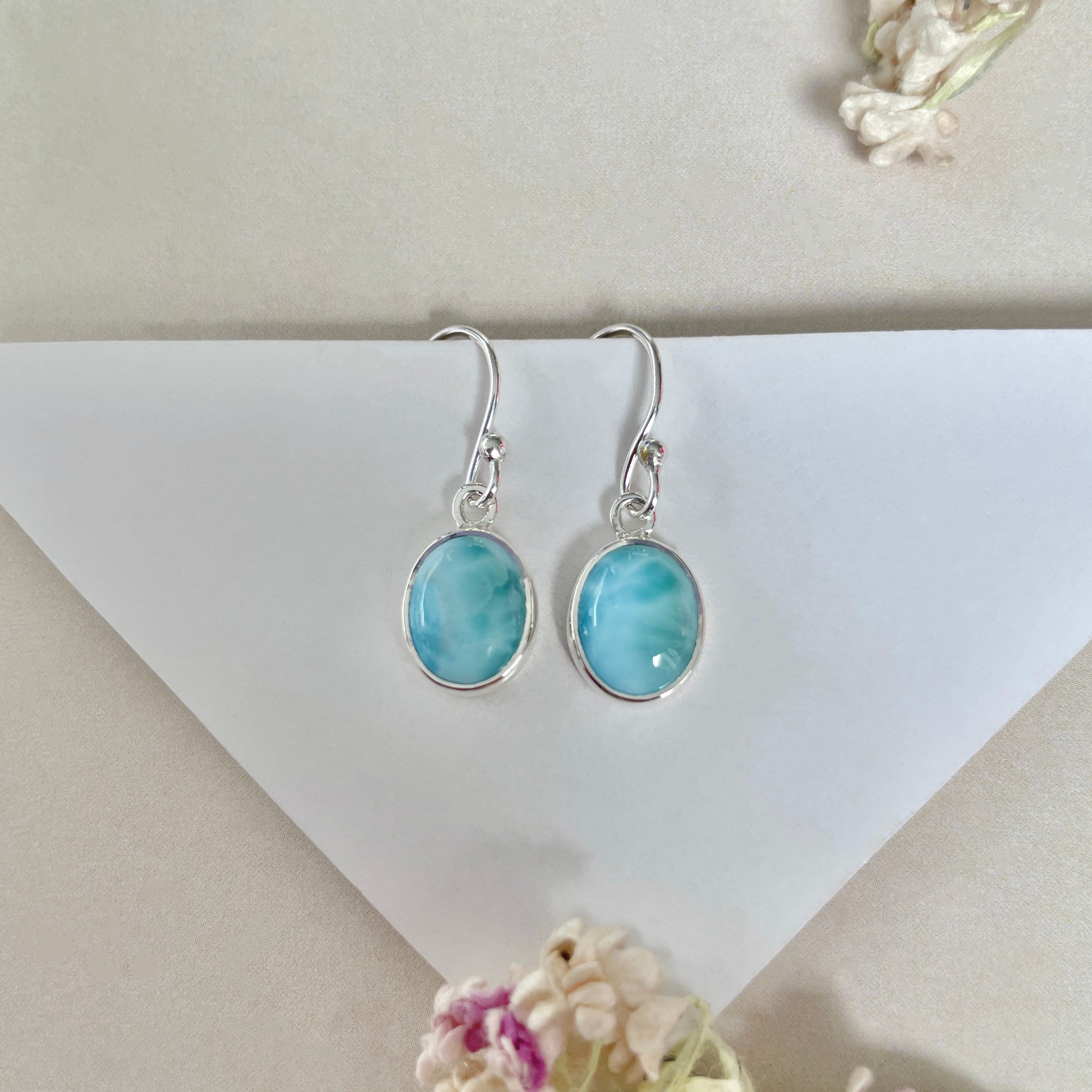 Larimar Earring-(LAR-E-2086.)