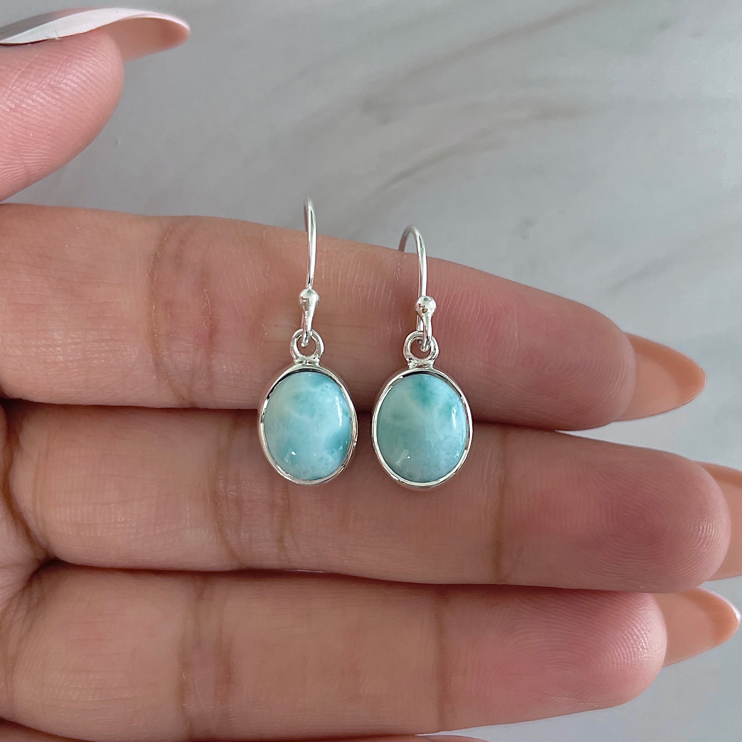 Larimar Earring-(LAR-E-2087.)
