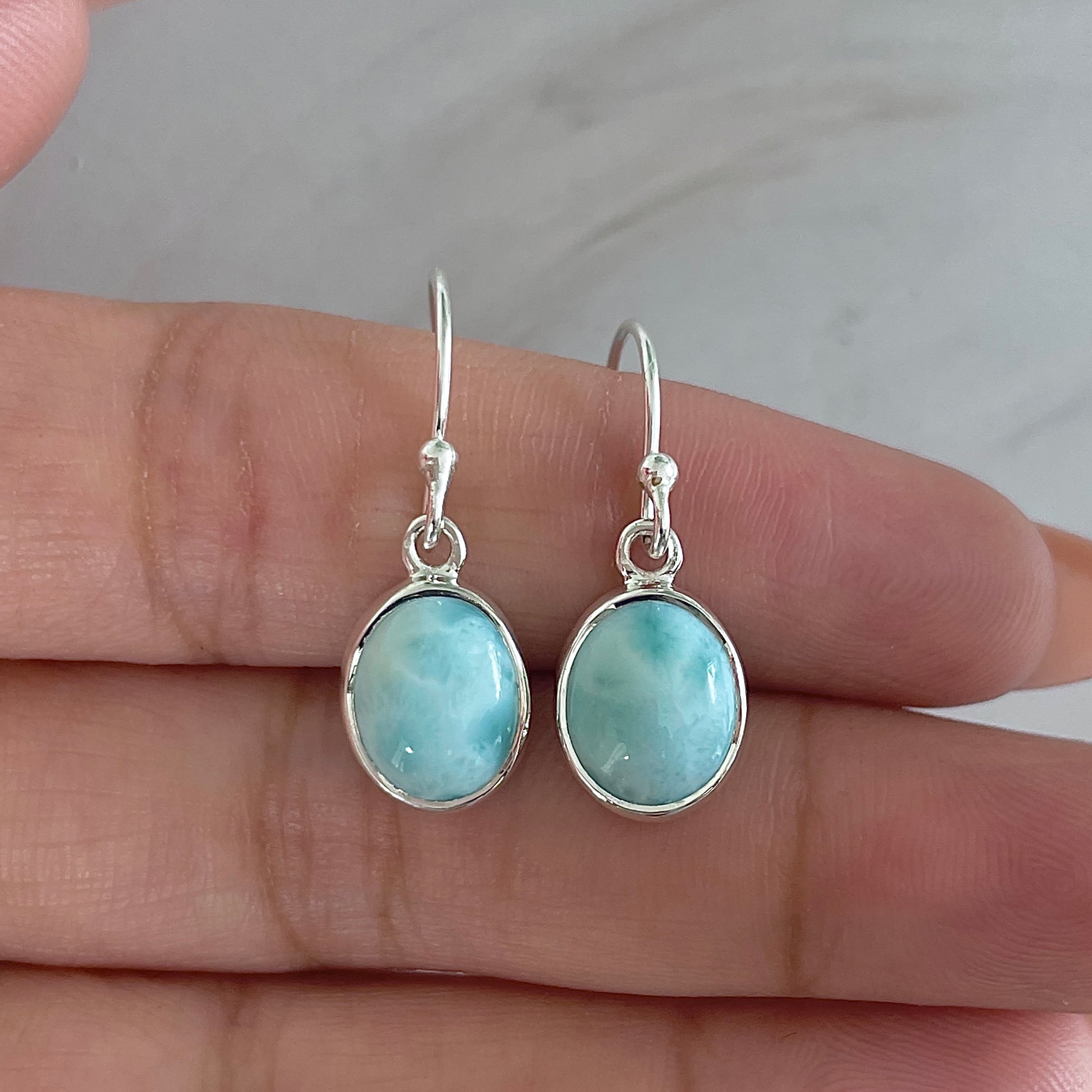 Larimar Earring-(LAR-E-2087.)