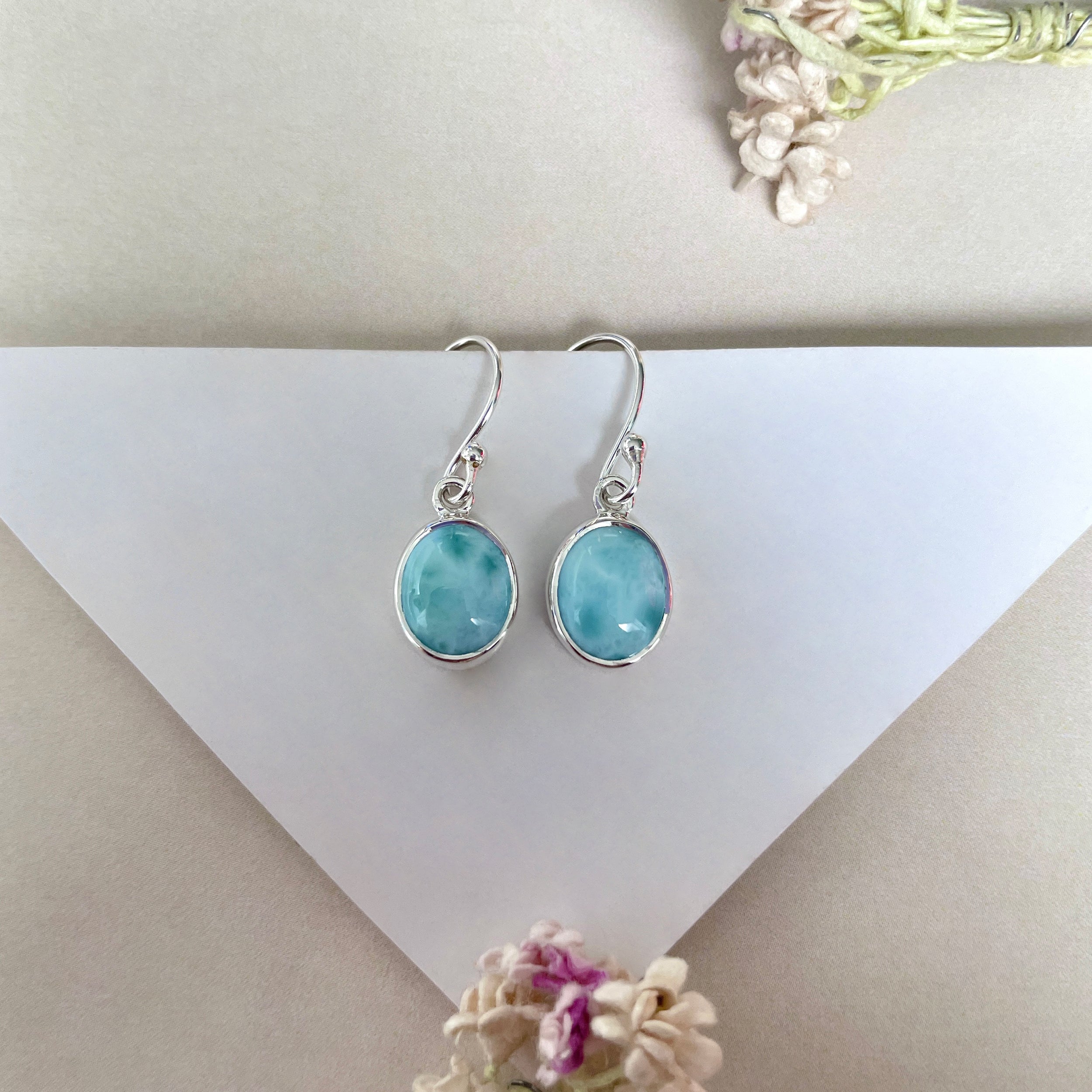 Larimar Earring-(LAR-E-2087.)