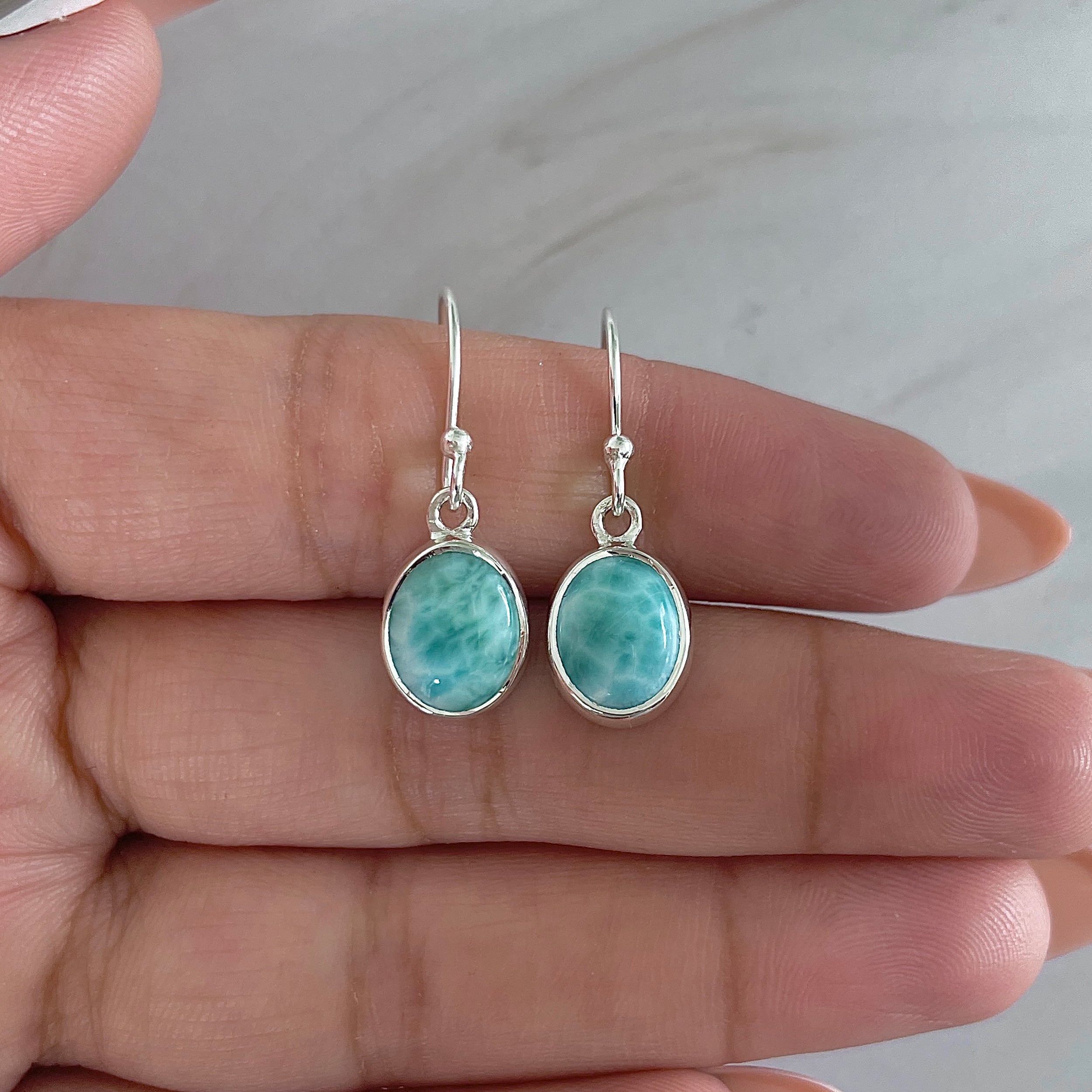 Larimar Earring-(LAR-E-2088.)