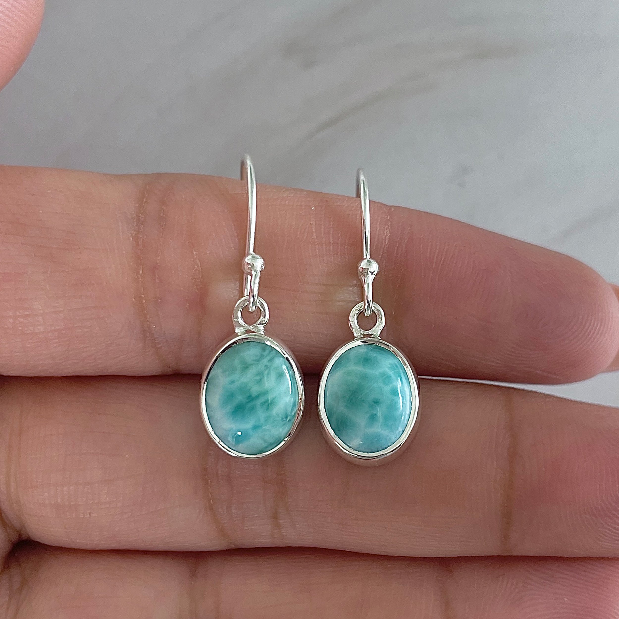Larimar Earring-(LAR-E-2088.)