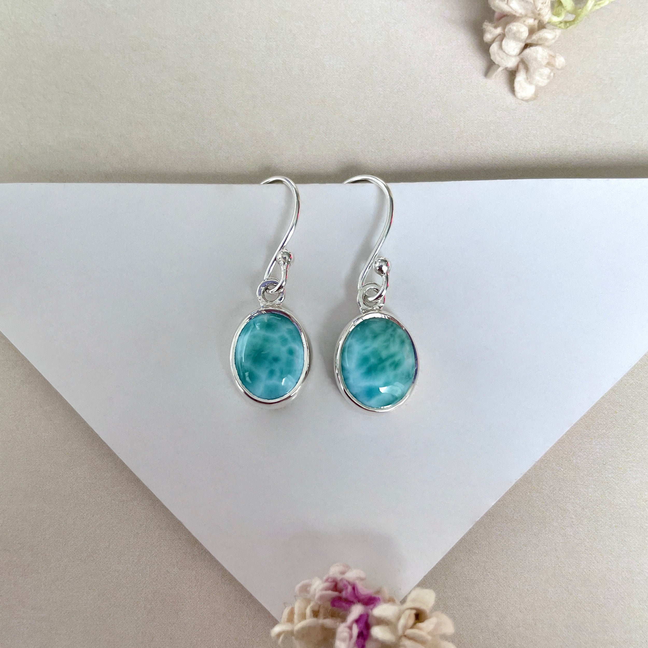 Larimar Earring-(LAR-E-2088.)