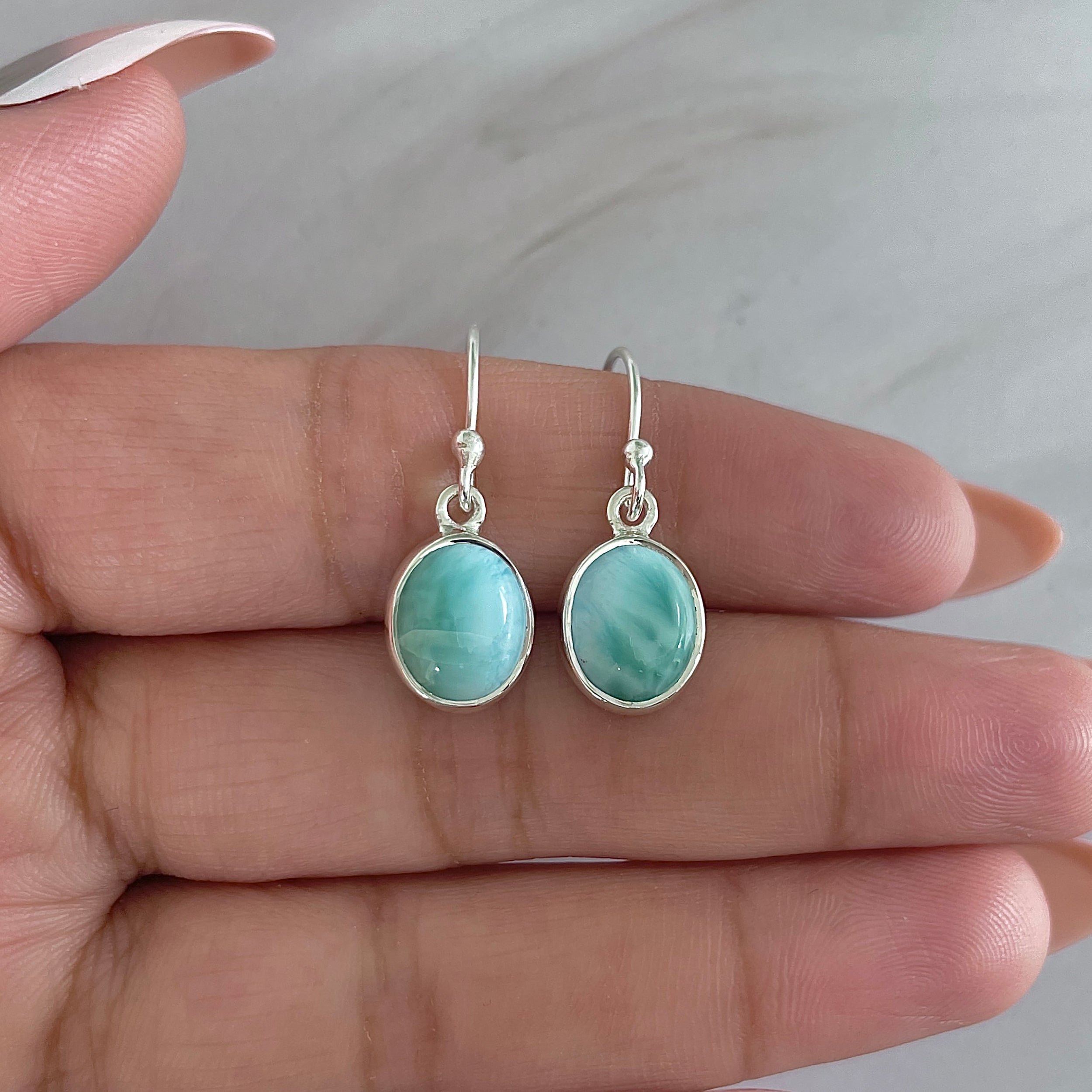 Larimar Earring-(LAR-E-2089.)