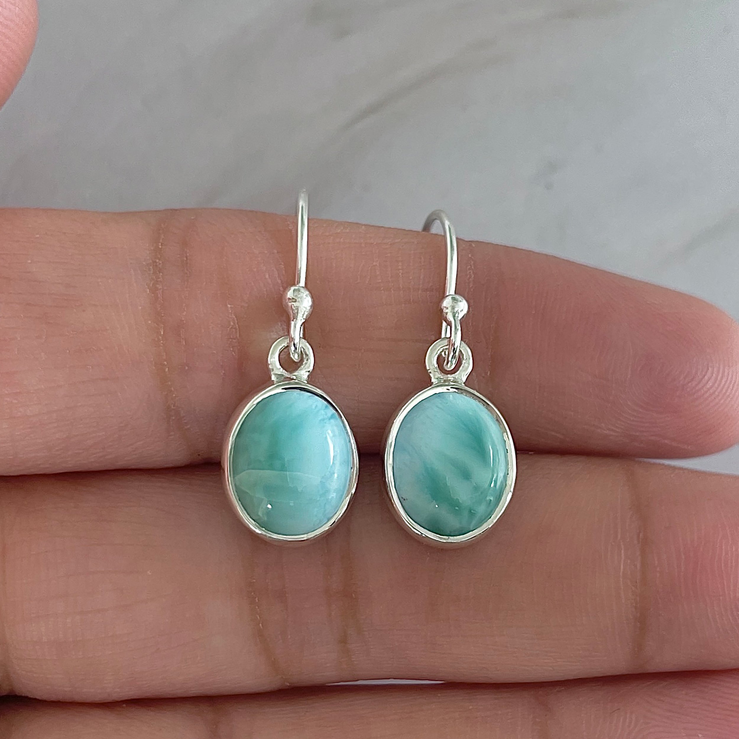 Larimar Earring-(LAR-E-2089.)