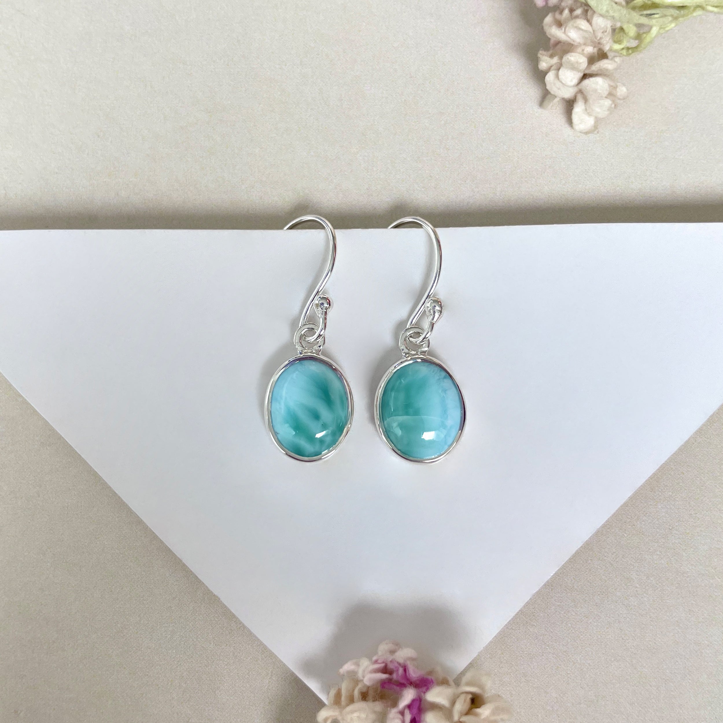 Larimar Earring-(LAR-E-2089.)