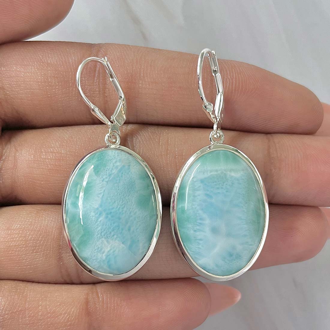 Larimar Earring-(LAR-E-209.)