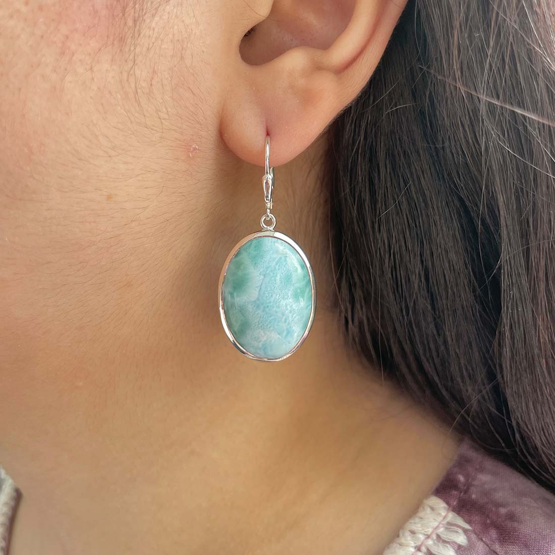Larimar Earring-(LAR-E-209.)