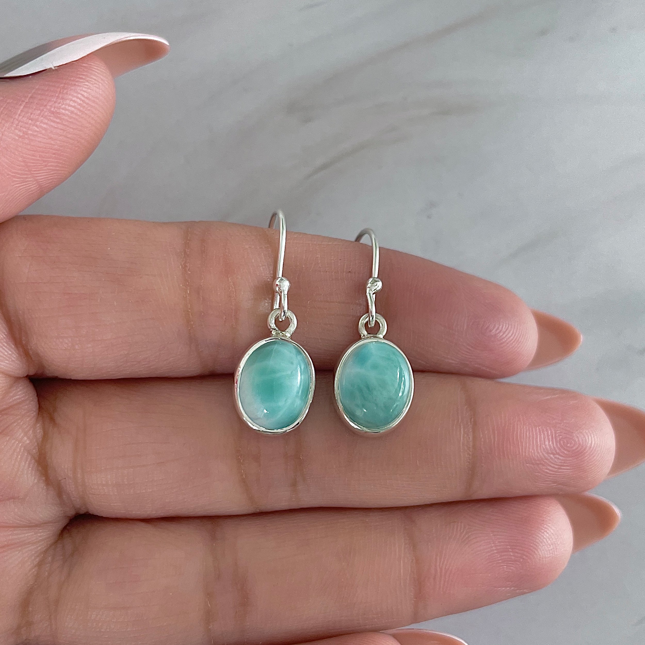 Larimar Earring-(LAR-E-2091.)