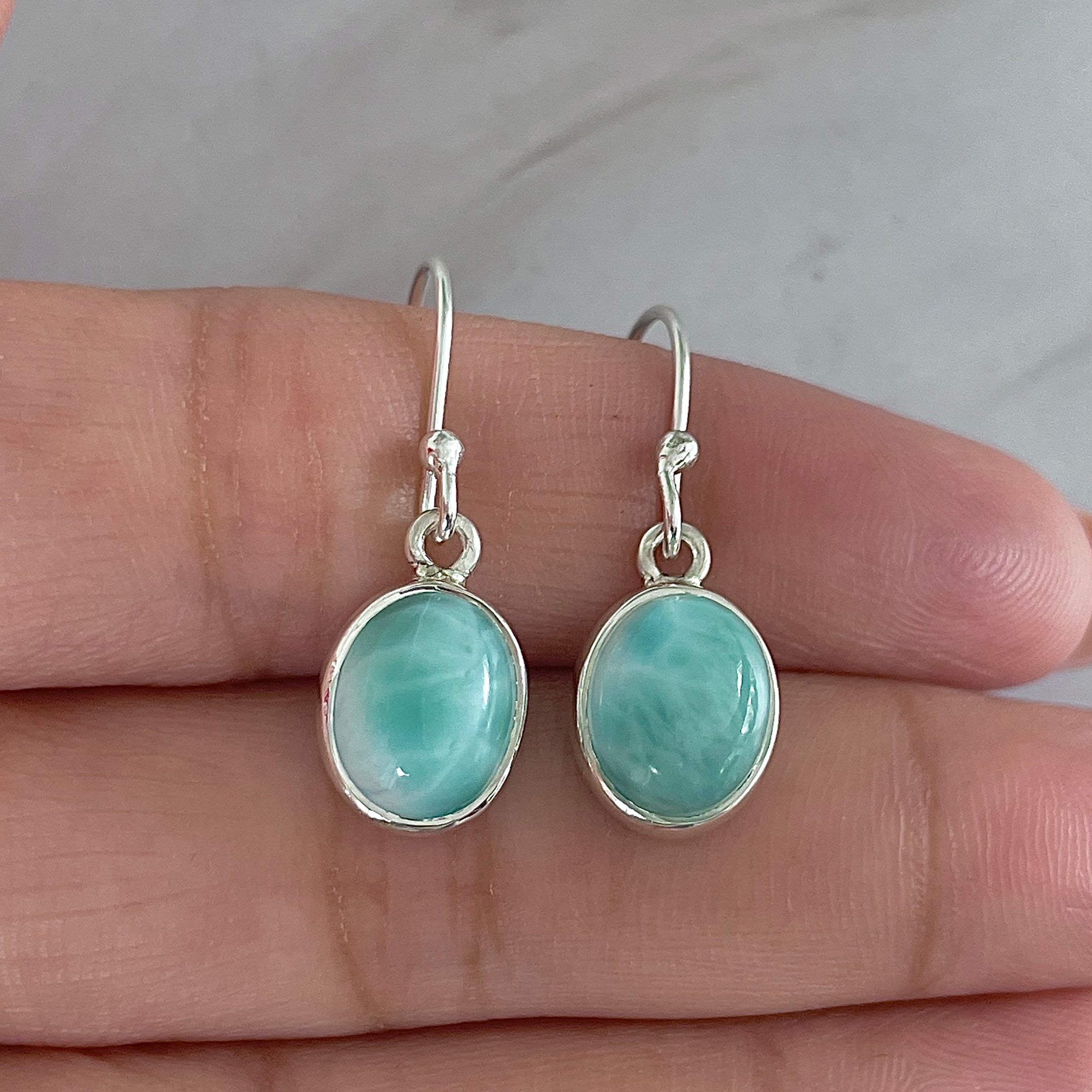 Larimar Earring-(LAR-E-2091.)