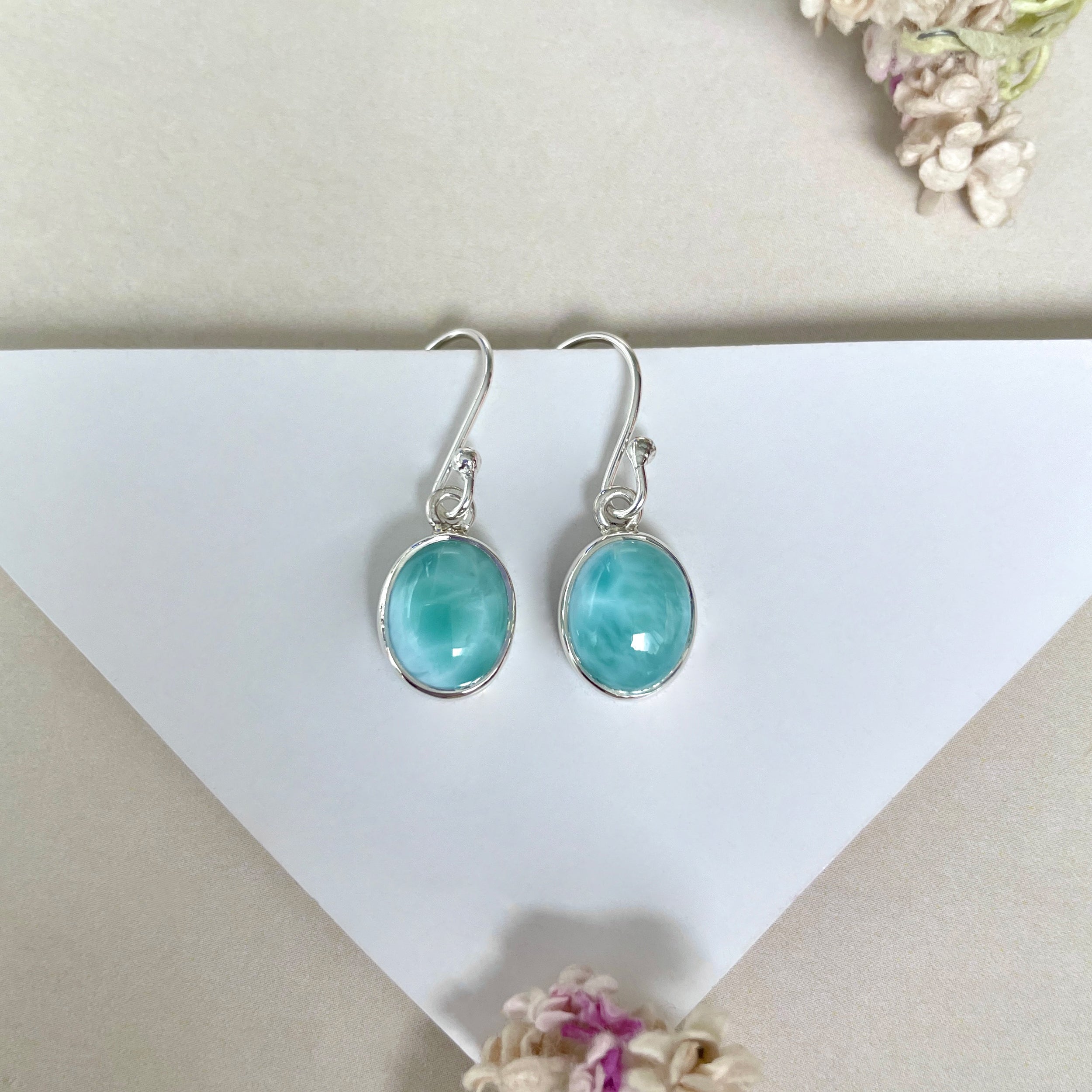 Larimar Earring-(LAR-E-2091.)