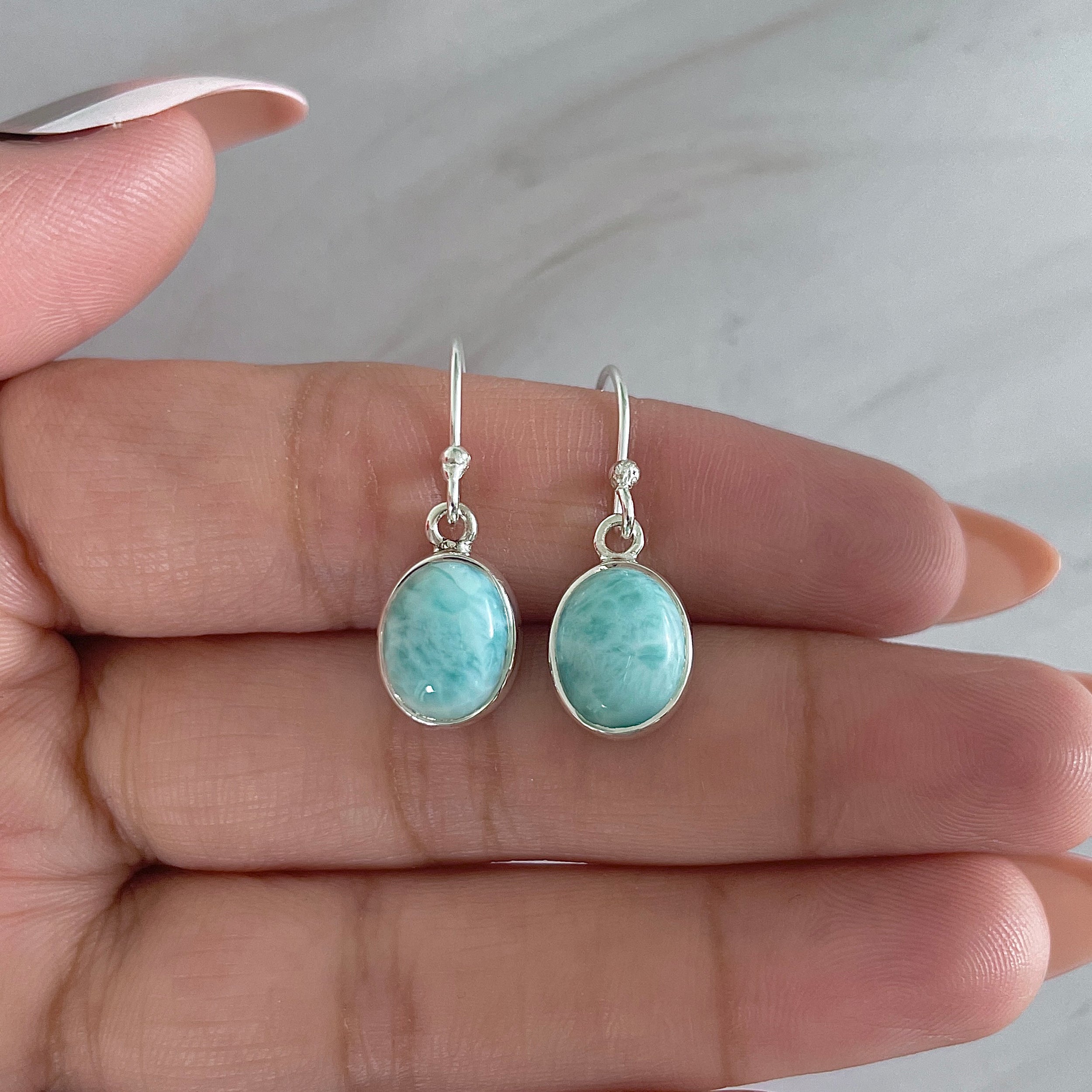 Larimar Earring-(LAR-E-2092.)