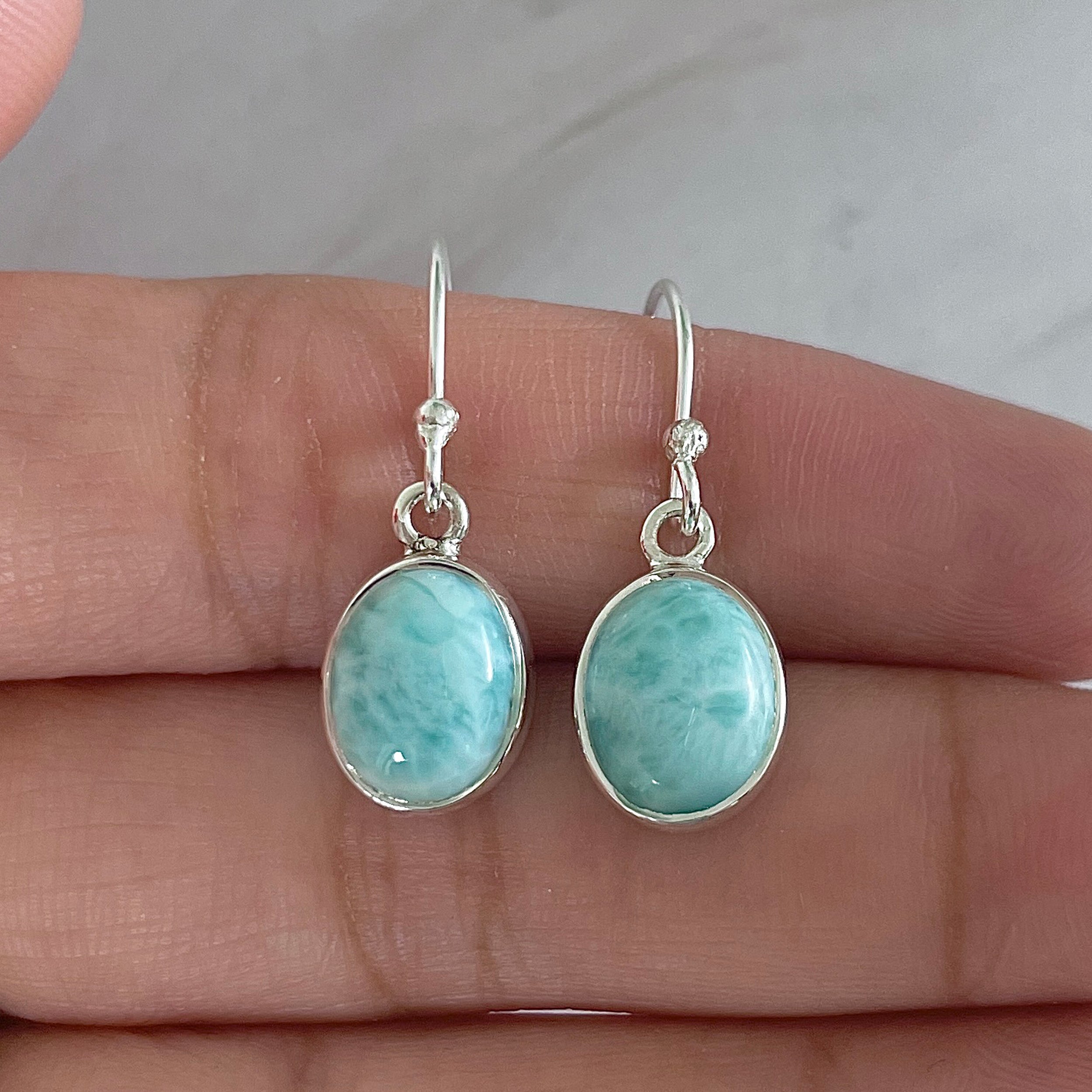 Larimar Earring-(LAR-E-2092.)