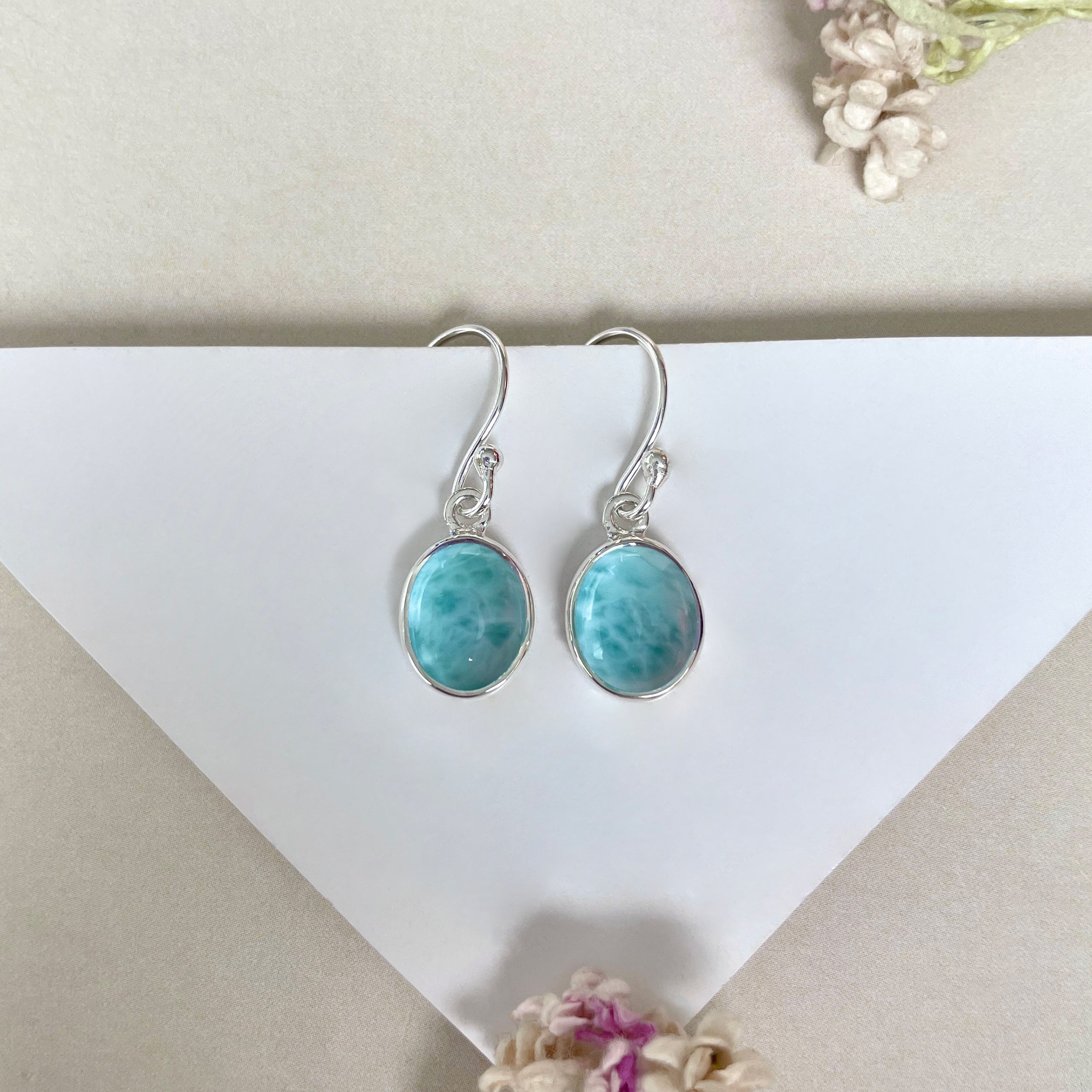 Larimar Earring-(LAR-E-2092.)